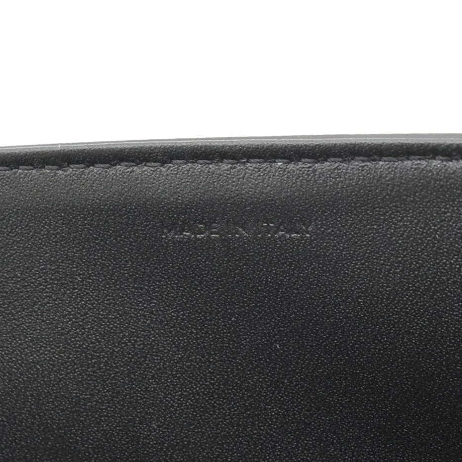 CELINE Classique Triomphe Medium Leather Shoulder Bag Black