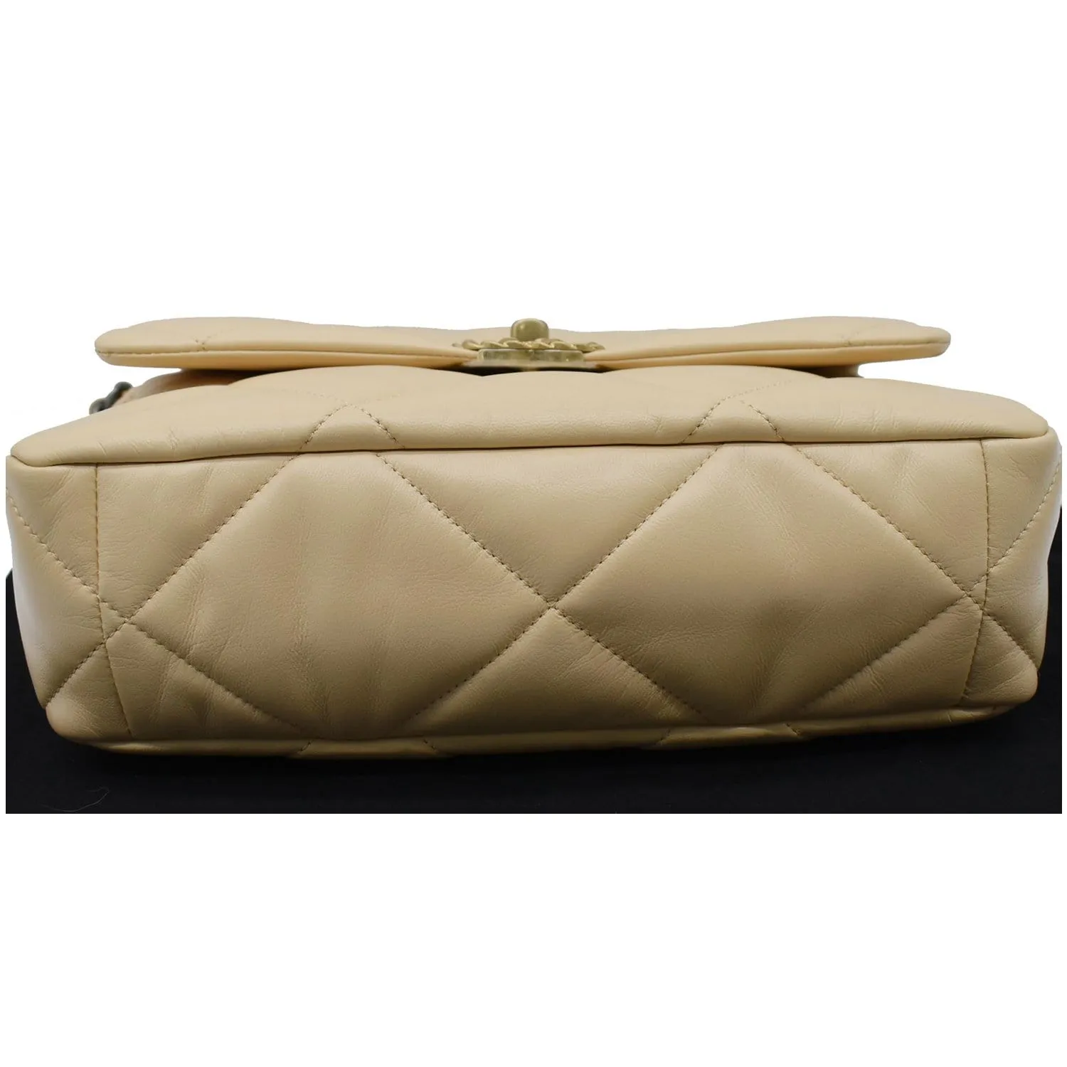 CHANEL 19 Large Lambskin Leather Shoulder Bag Nude