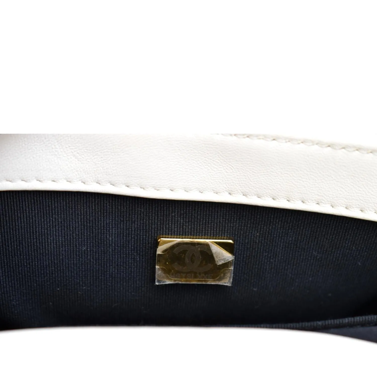 CHANEL Mini My Own Frame Flap Braided Calfskin Shoulder Bag White
