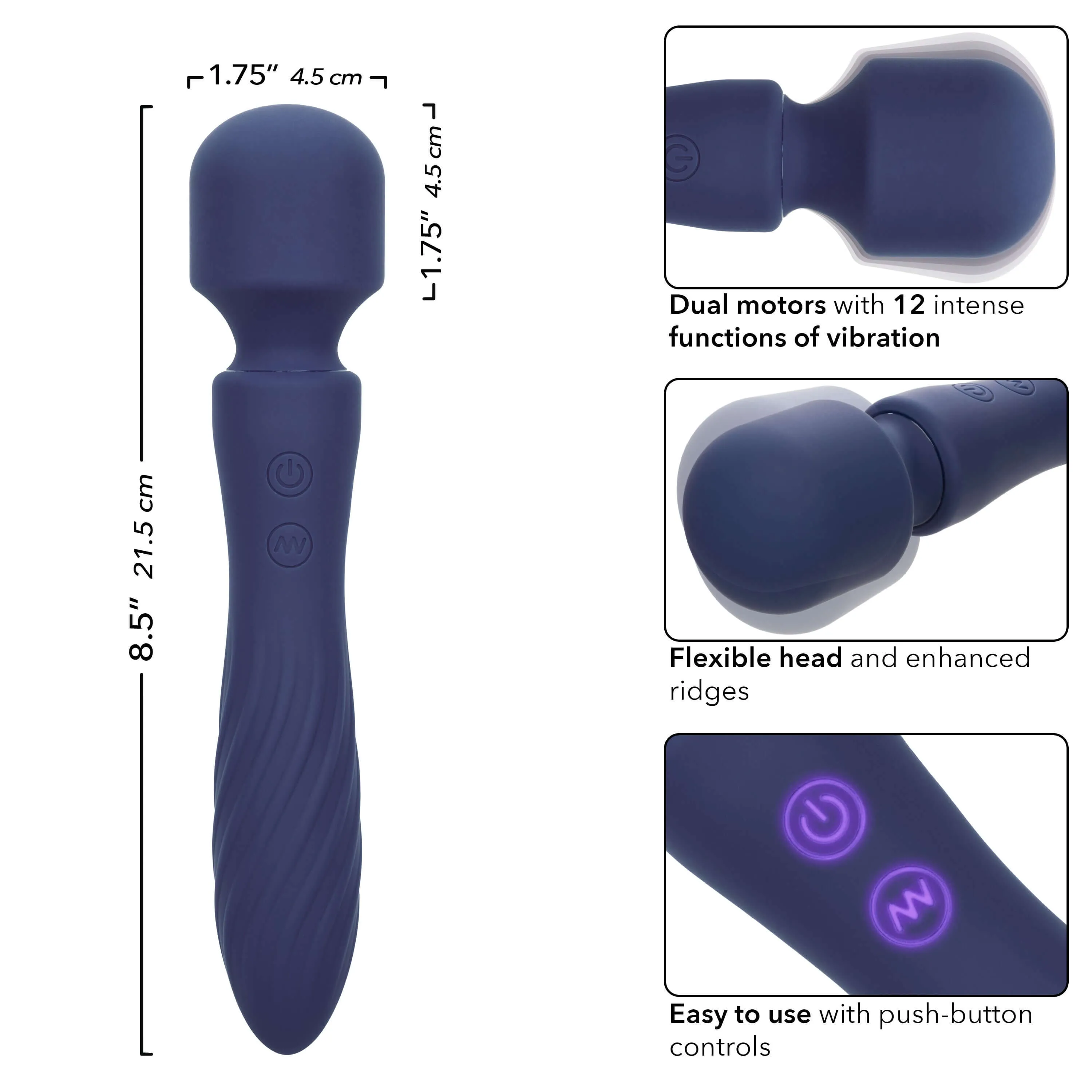 Charisma Mystique Wand Massager - Blue