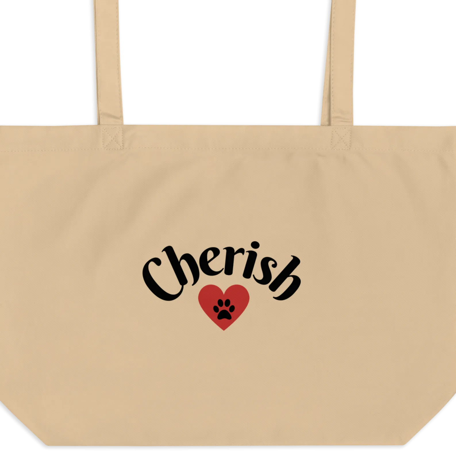 Cherish w/ Heart X-Large Tote/Shopping Bag