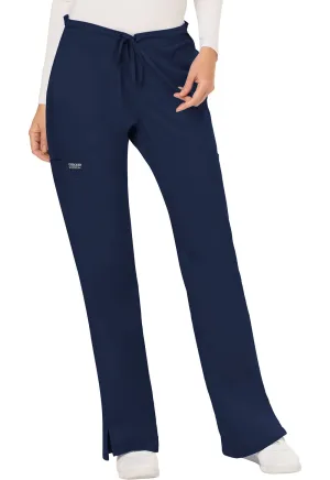 Cherokee Revolution Women's 5 POCKET Mid Rise Moderate Flare Drawstring Pant