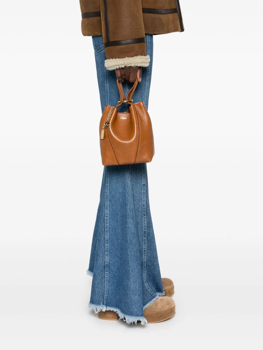 Chloé spin small leather tote bag