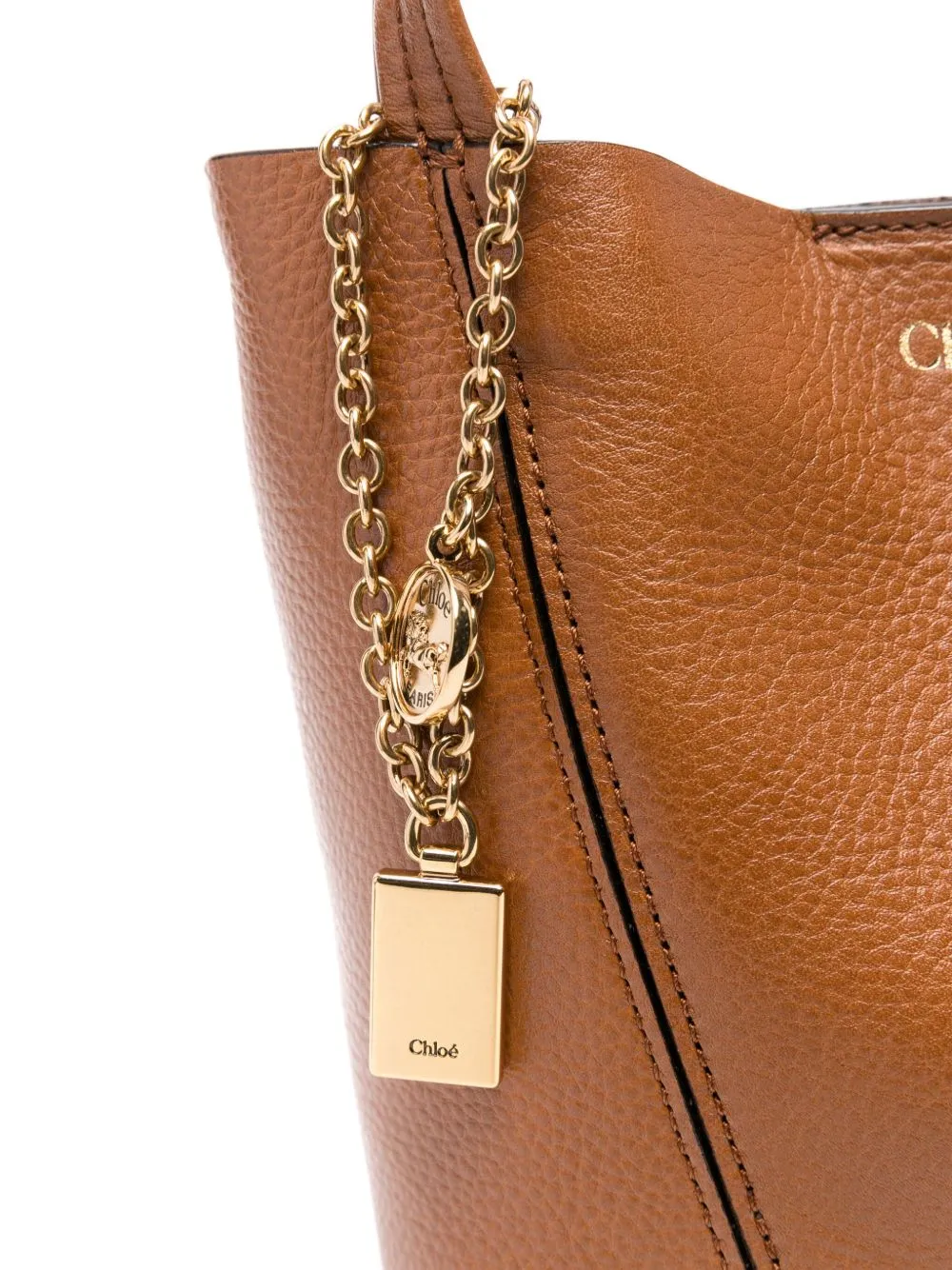 Chloé spin small leather tote bag