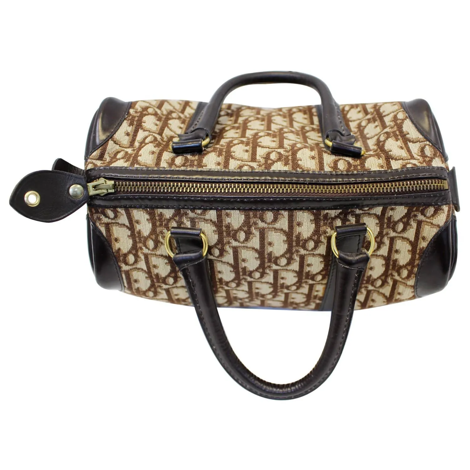 CHRISTIAN DIOR Monogram Logo Boston Duffle Bag