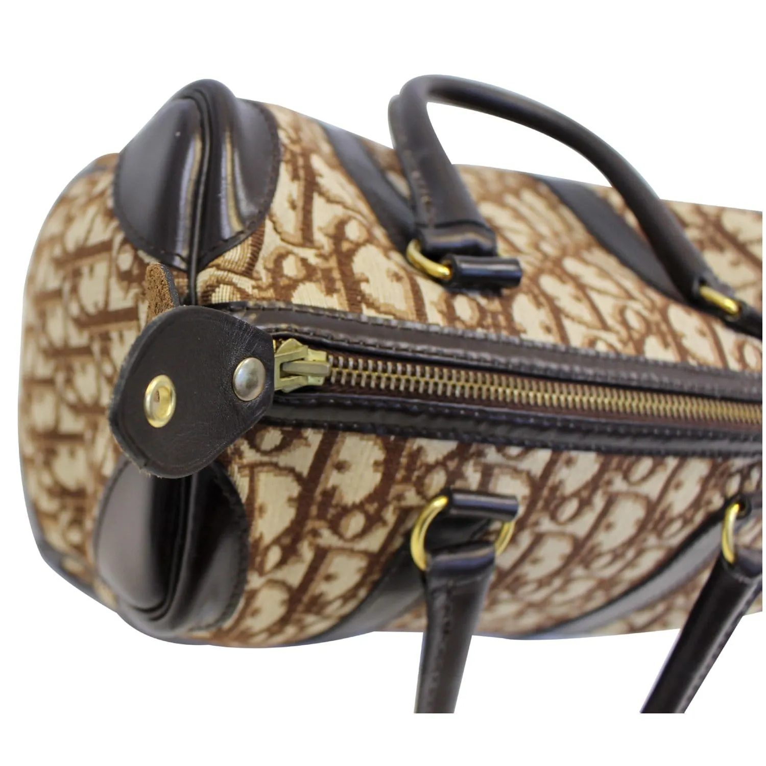 CHRISTIAN DIOR Monogram Logo Boston Duffle Bag