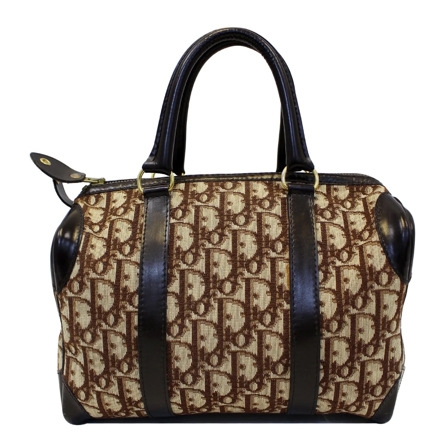 CHRISTIAN DIOR Monogram Logo Boston Duffle Bag