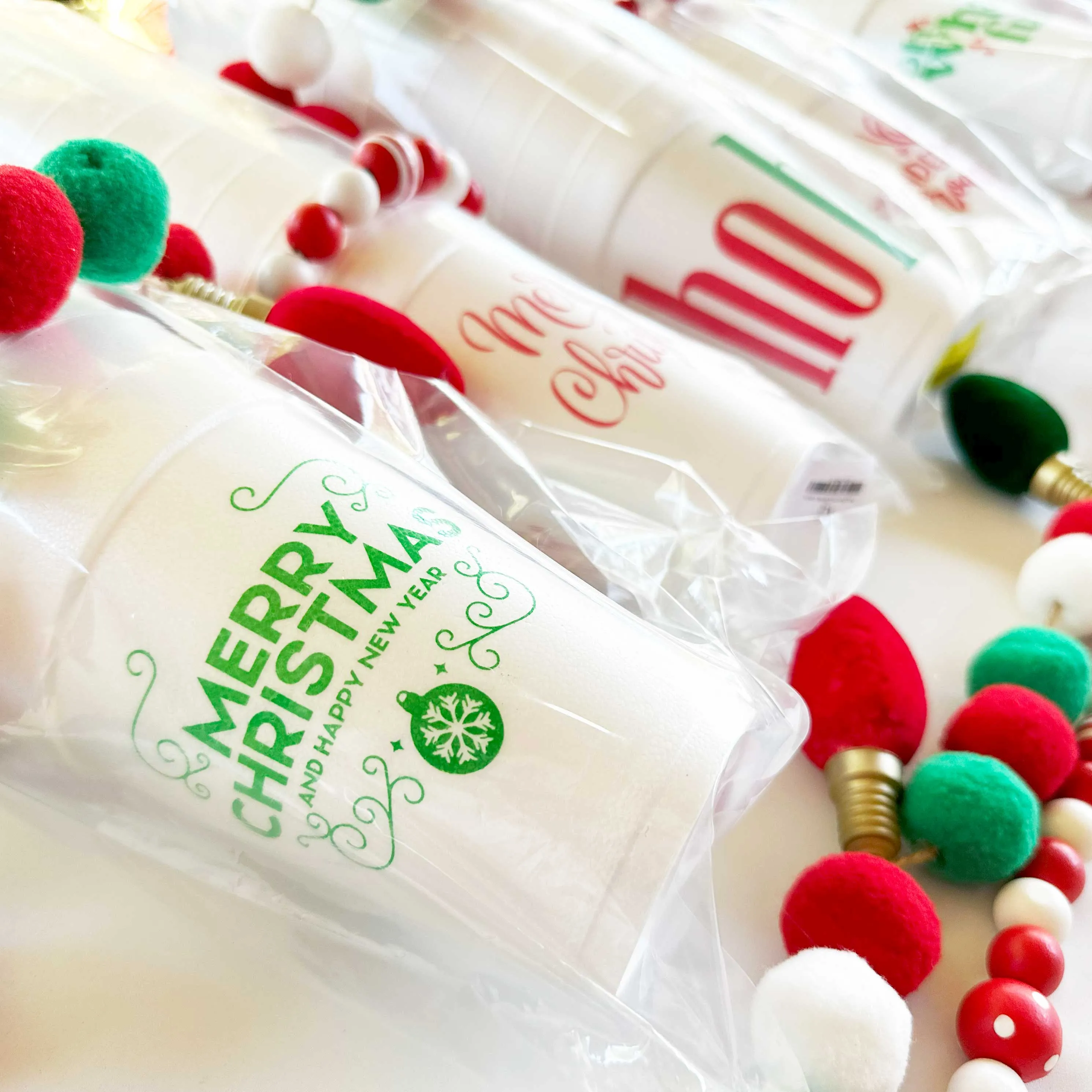 Christmas Styrofoam Cup 10 Pack {Reindeer Roadie}