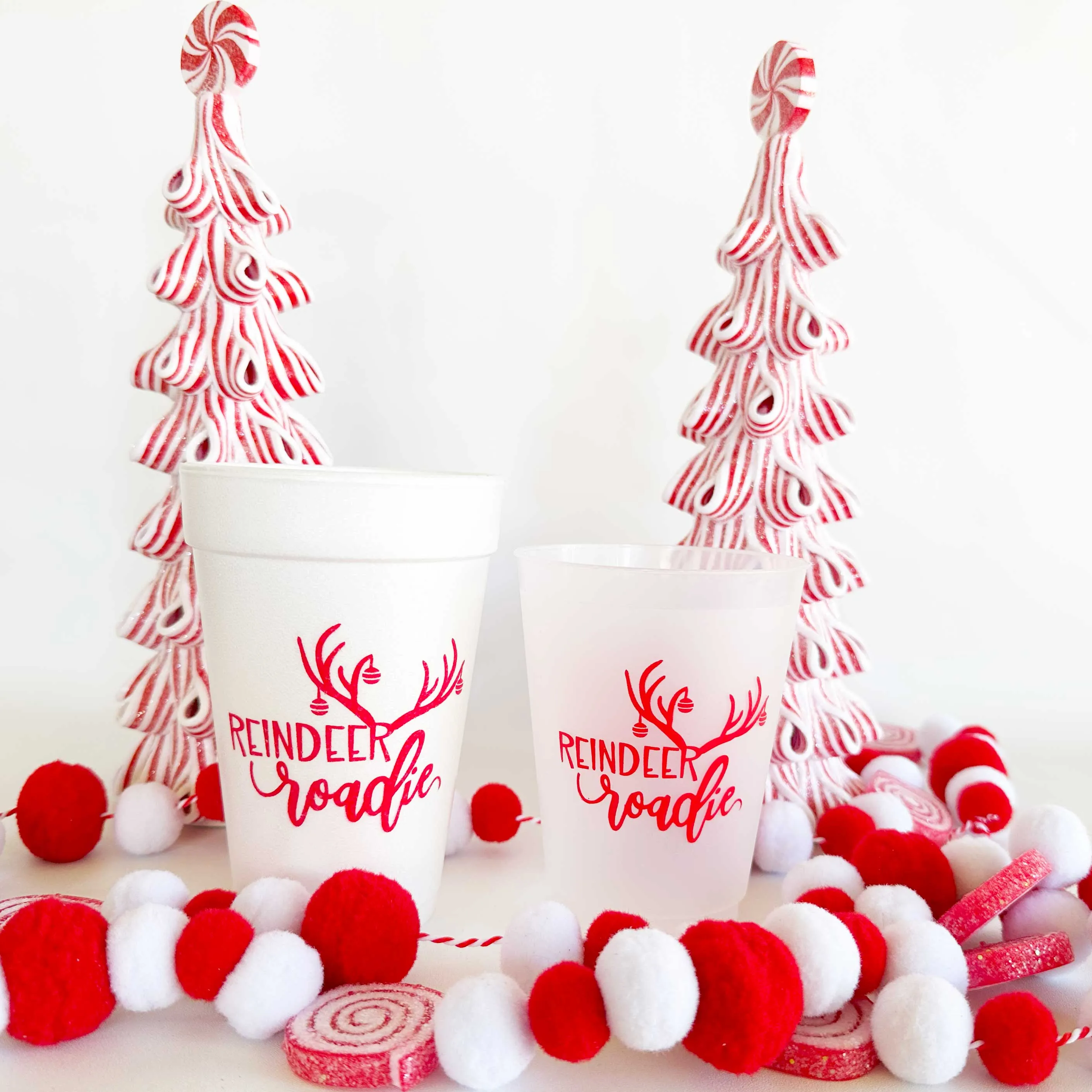 Christmas Styrofoam Cup 10 Pack {Reindeer Roadie}