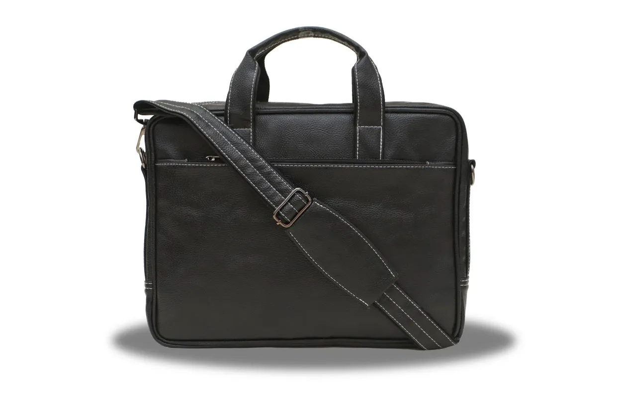 Classic Genuine Leather Laptop/MacBook Bag - Timeless Elegance for Professionals