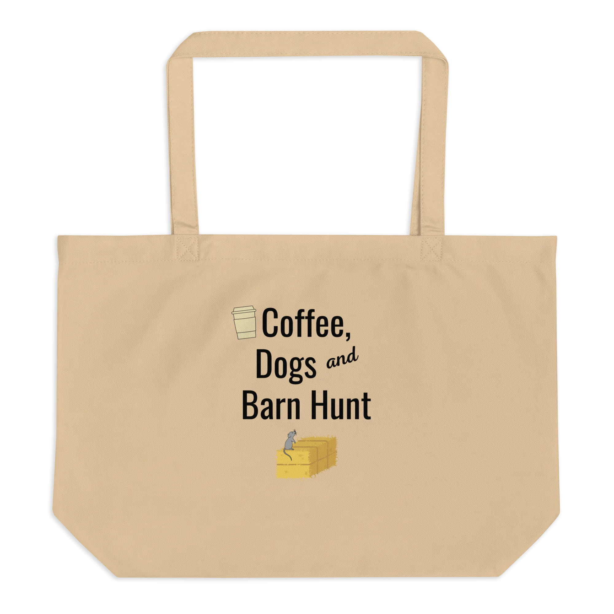 Coffee, Dogs & Barn Hunt X-Large Tote/ Shopping Bags