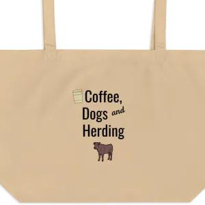 Coffee, Dogs, and Cattle Herding X-Large Tote/ Shopping Bags