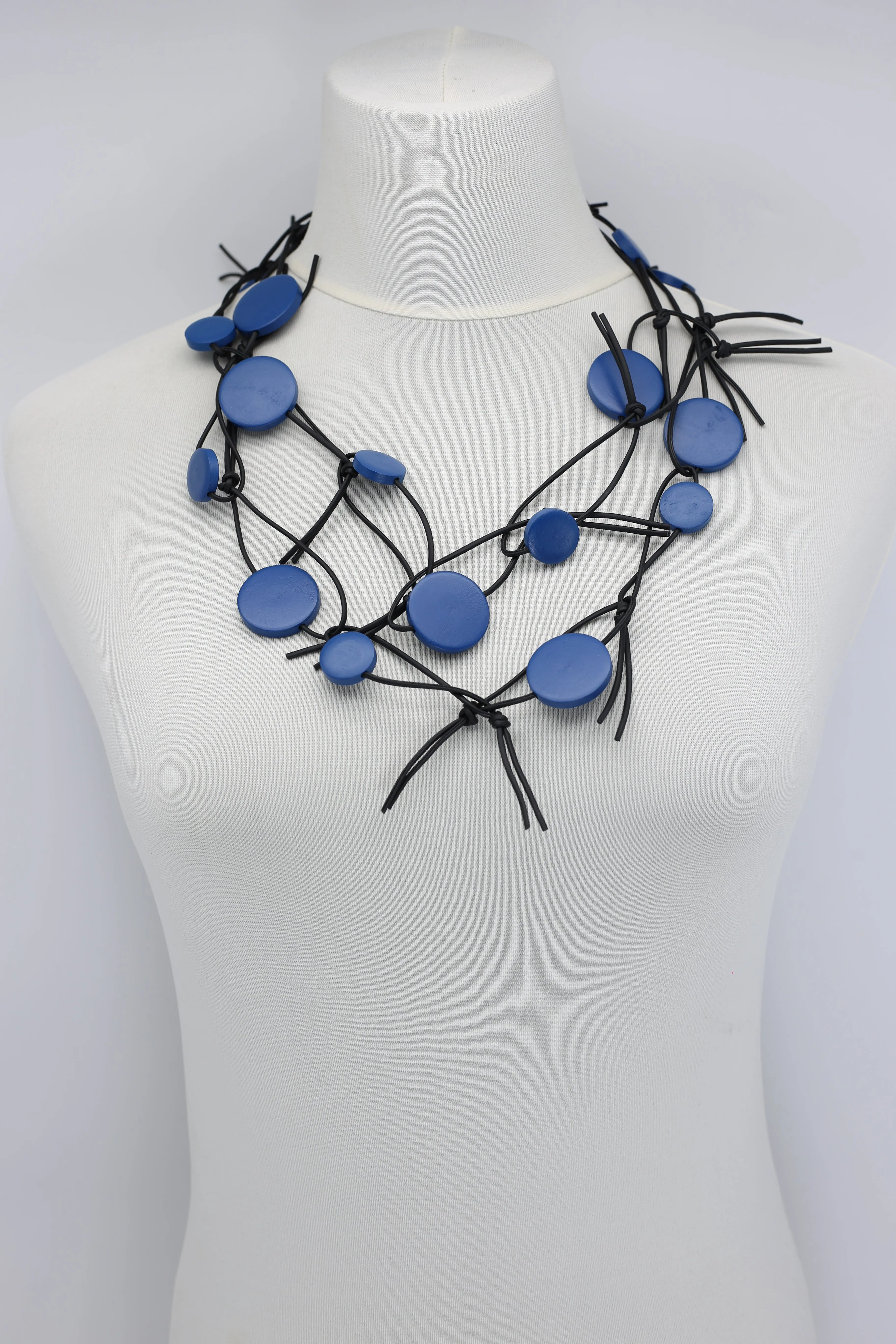 Coins on Leatherette Chain Necklace