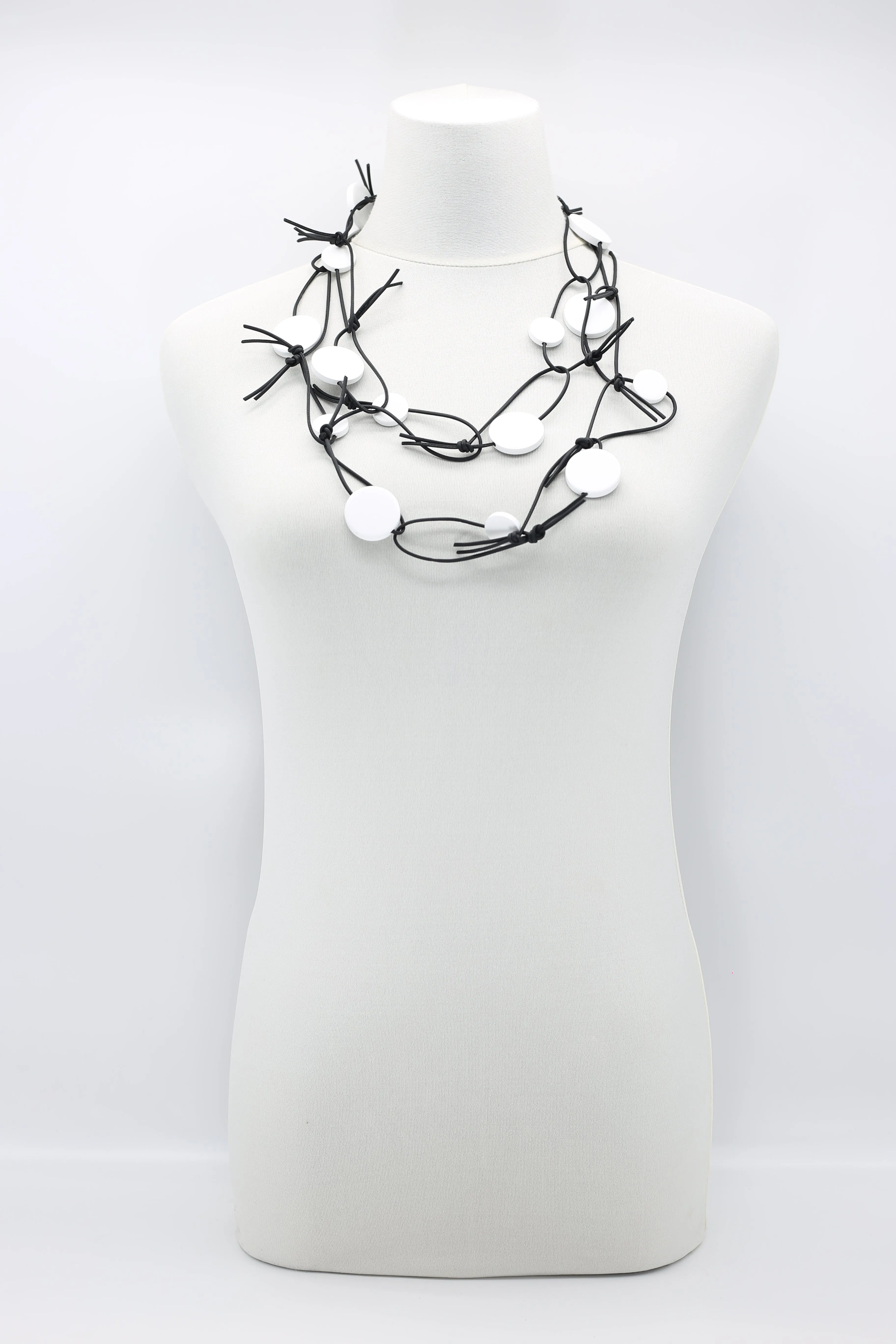 Coins on Leatherette Chain Necklace