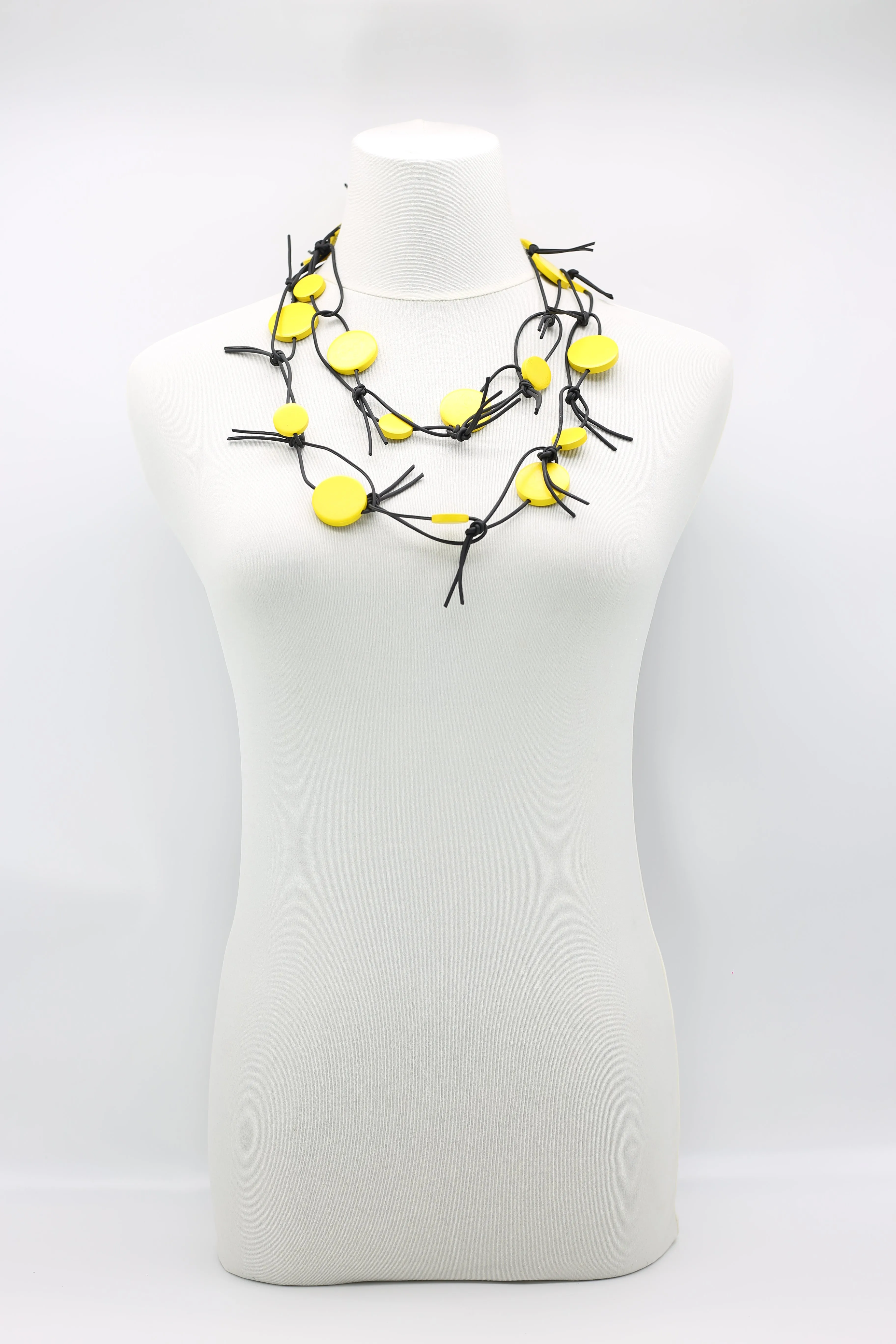 Coins on Leatherette Chain Necklace