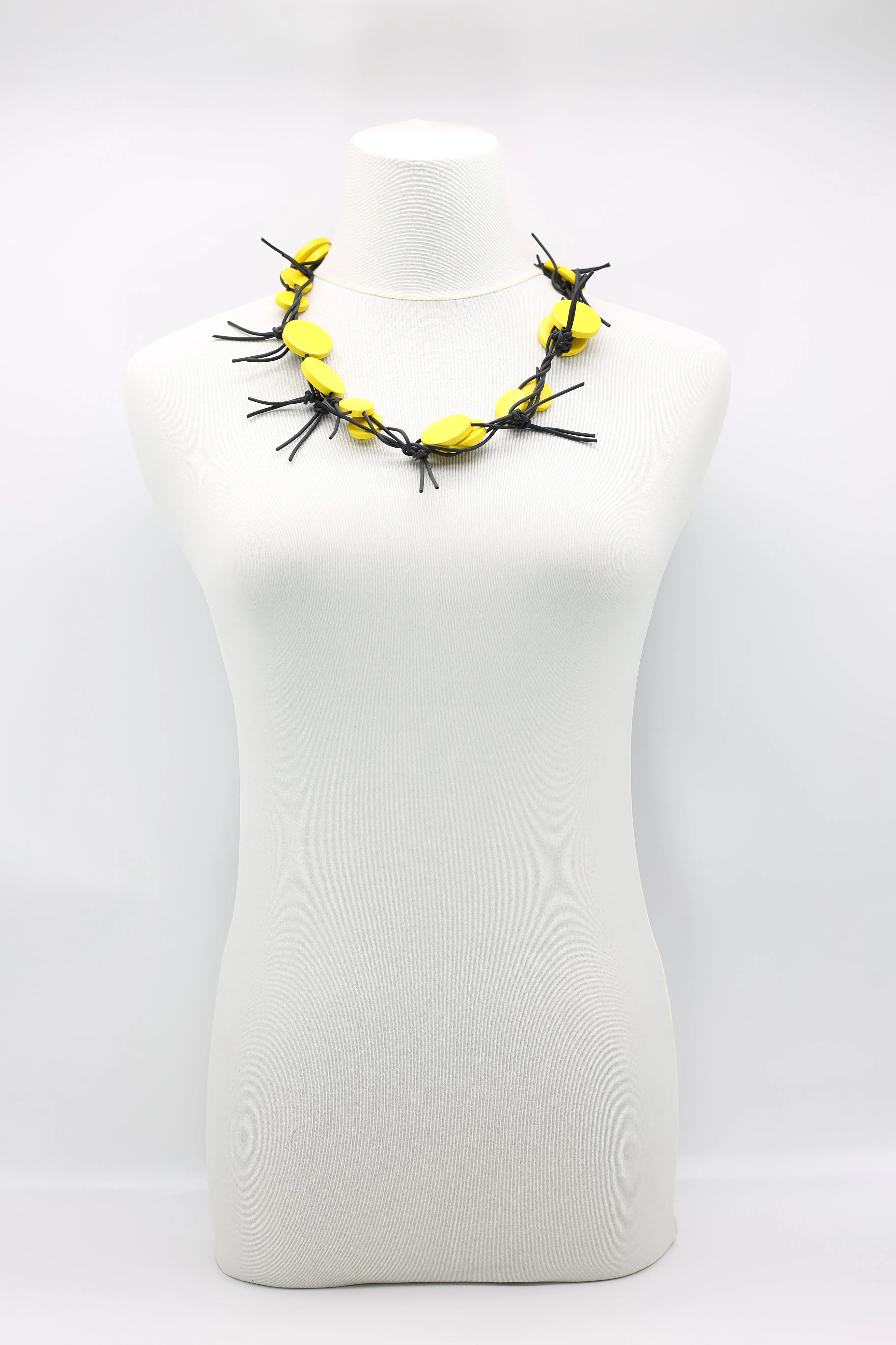 Coins on Leatherette Chain Necklace