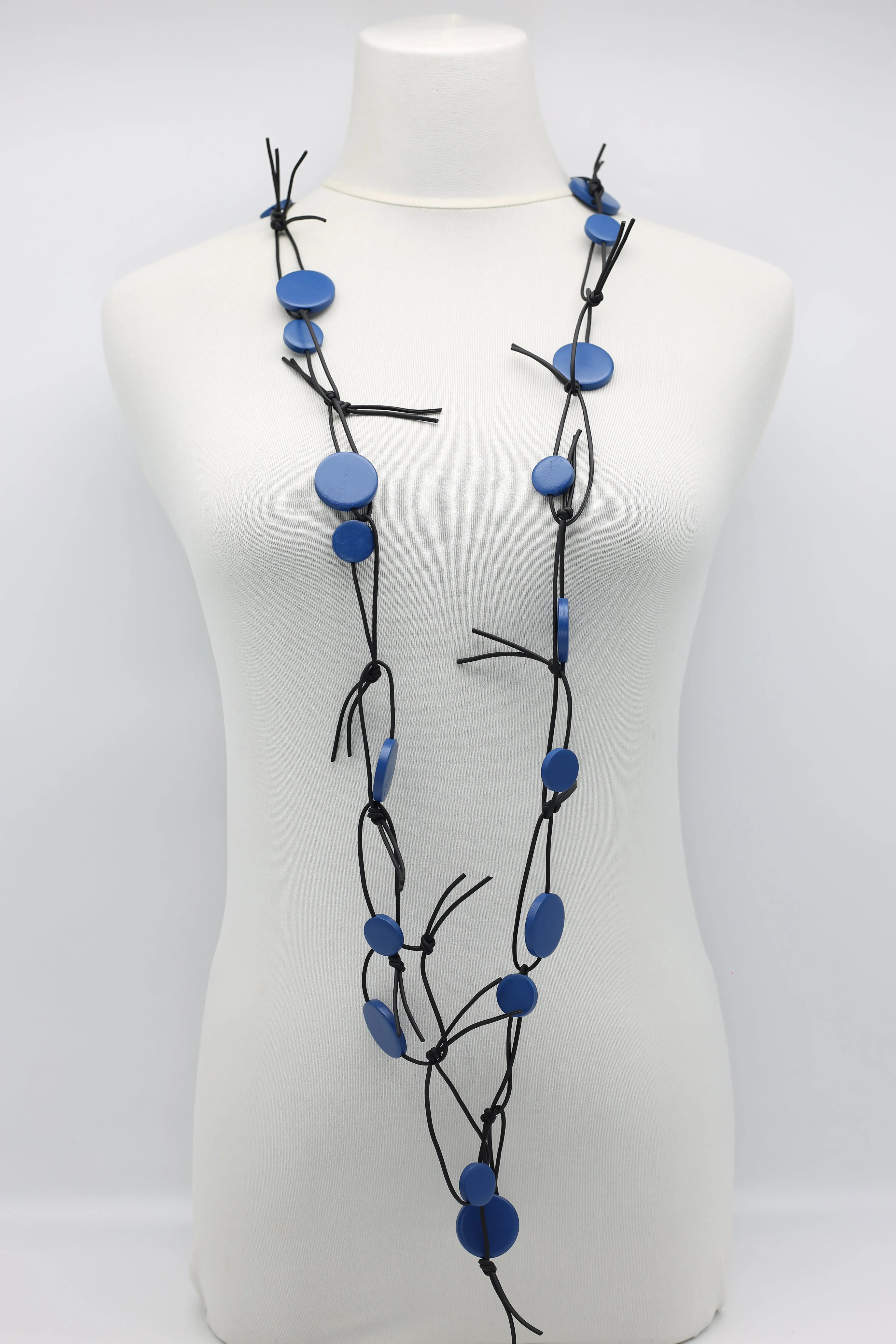 Coins on Leatherette Chain Necklace