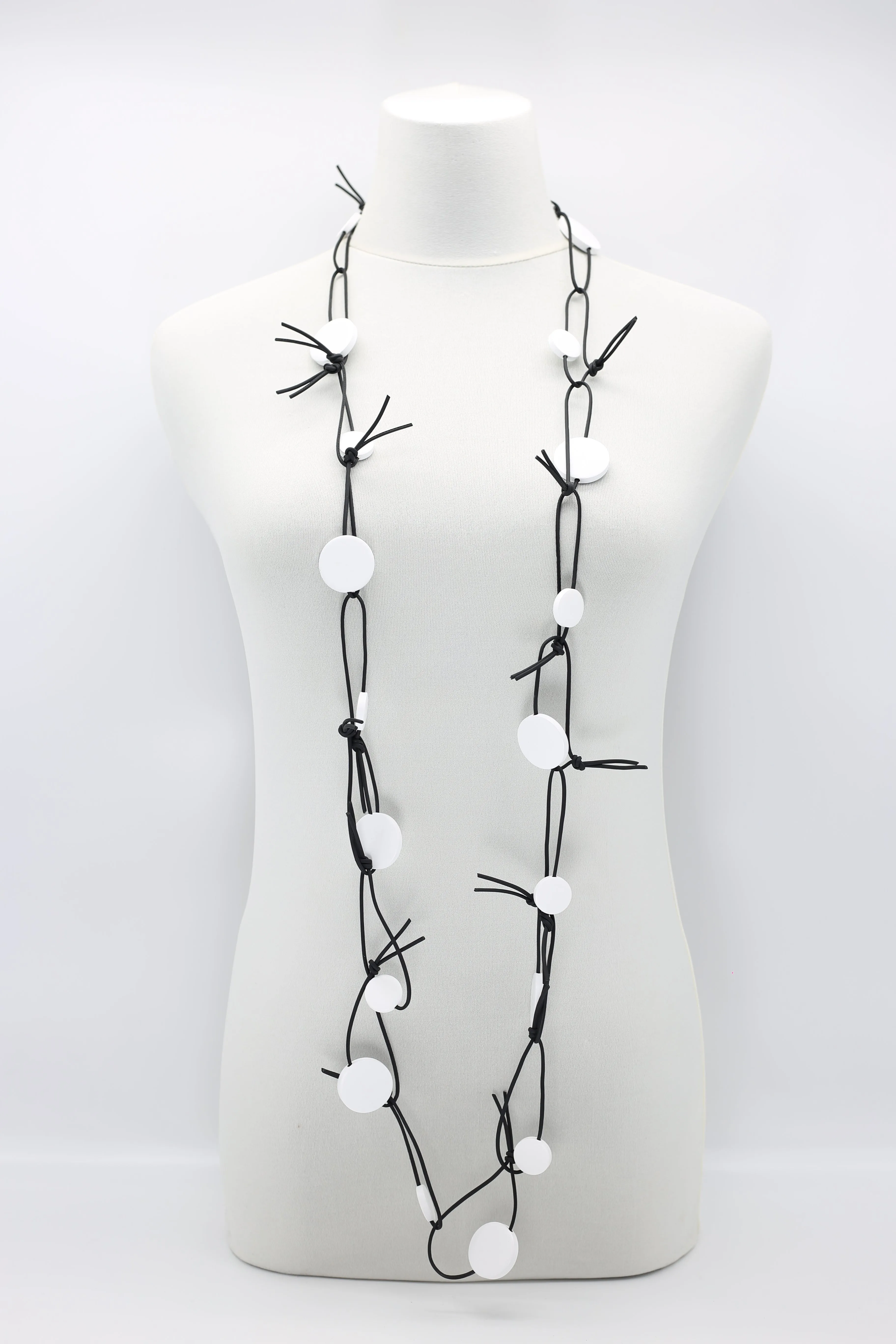 Coins on Leatherette Chain Necklace