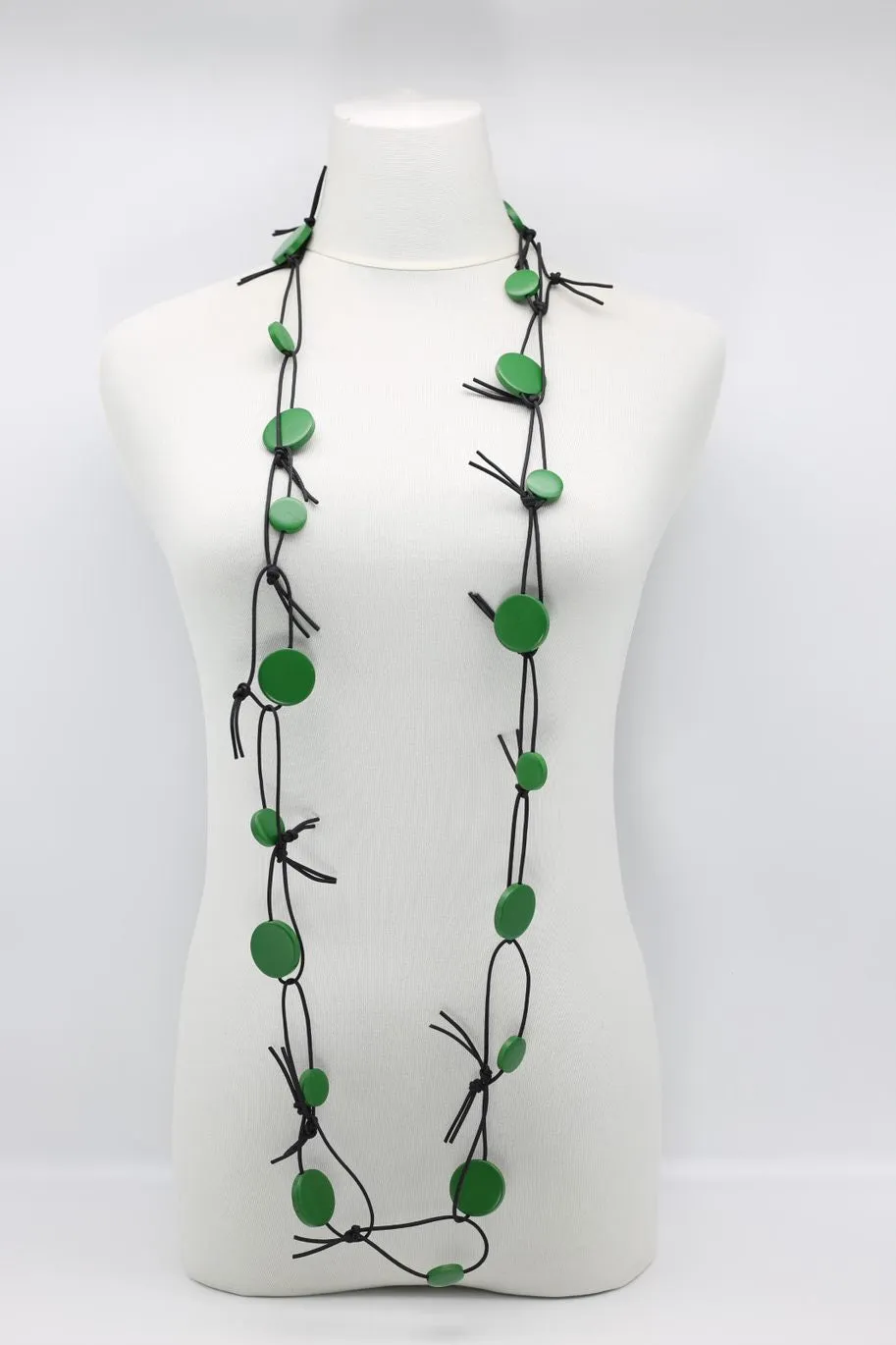 Coins on Leatherette Chain Necklace