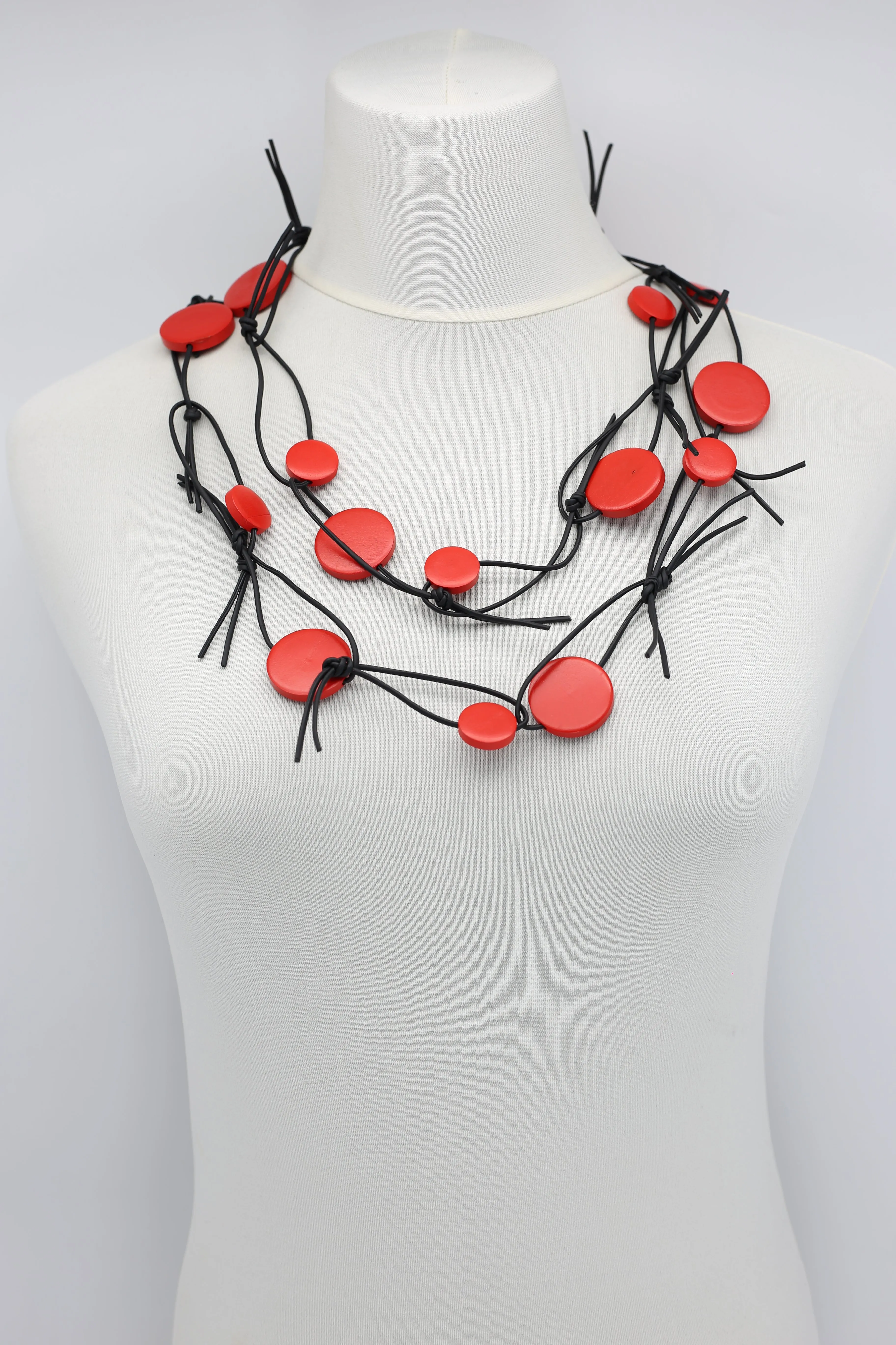 Coins on Leatherette Chain Necklace