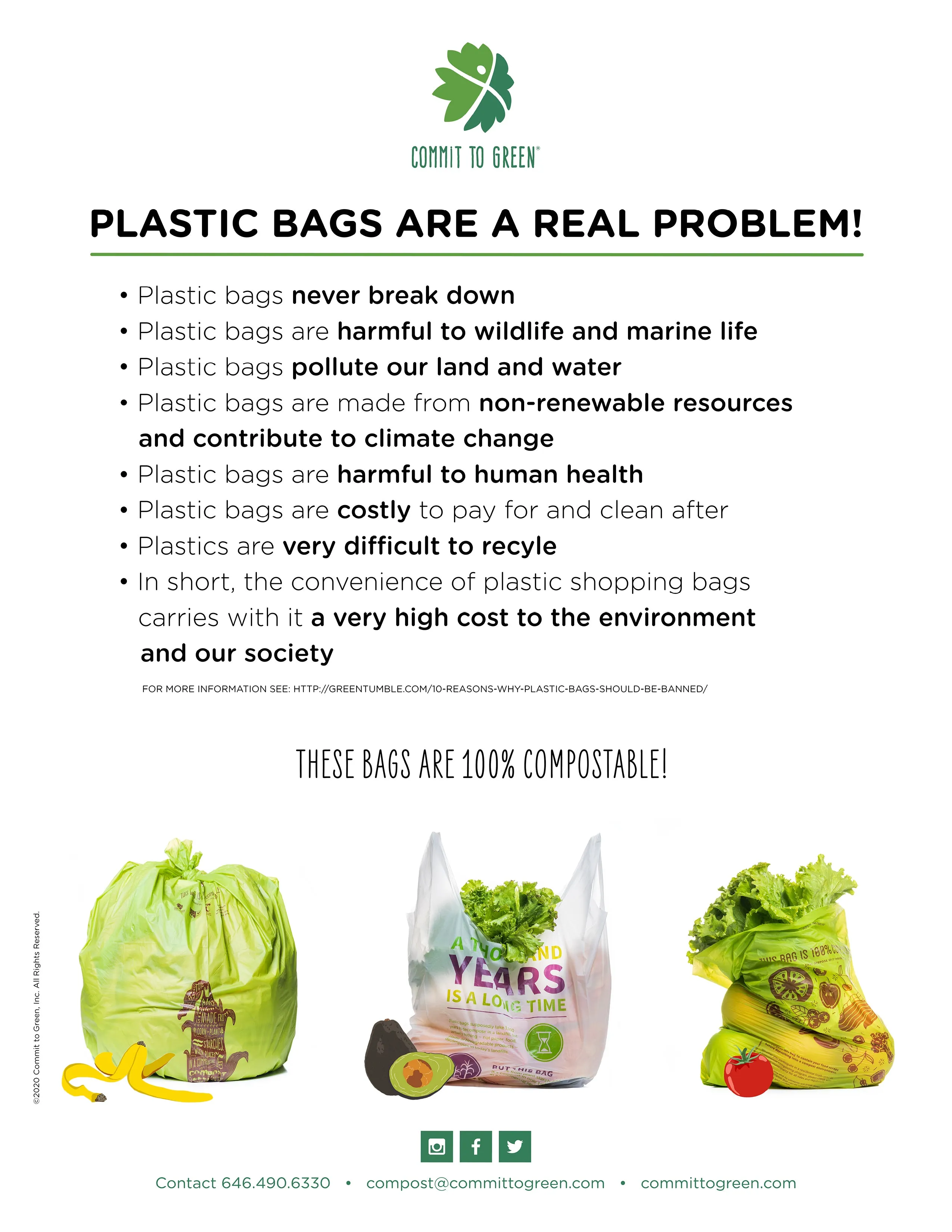 Compostable <br>Produce Bag on a Roll x2