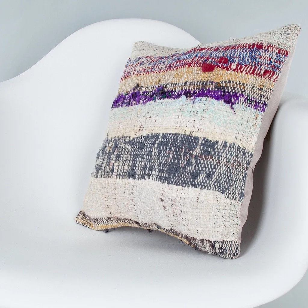 Contemporary Multiple Color Kilim Pillow Cover 16x16 8180