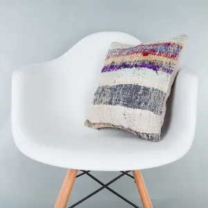 Contemporary Multiple Color Kilim Pillow Cover 16x16 8180