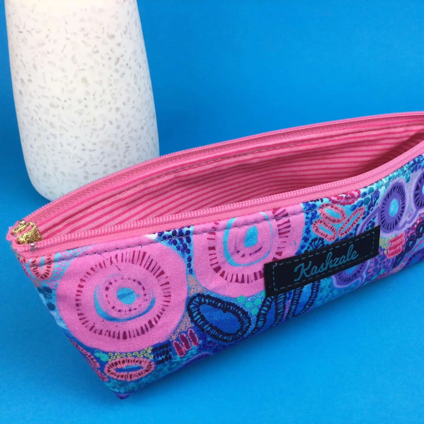 Coral Dreaming Makeup Brush Bag by Mahalia Mabo.