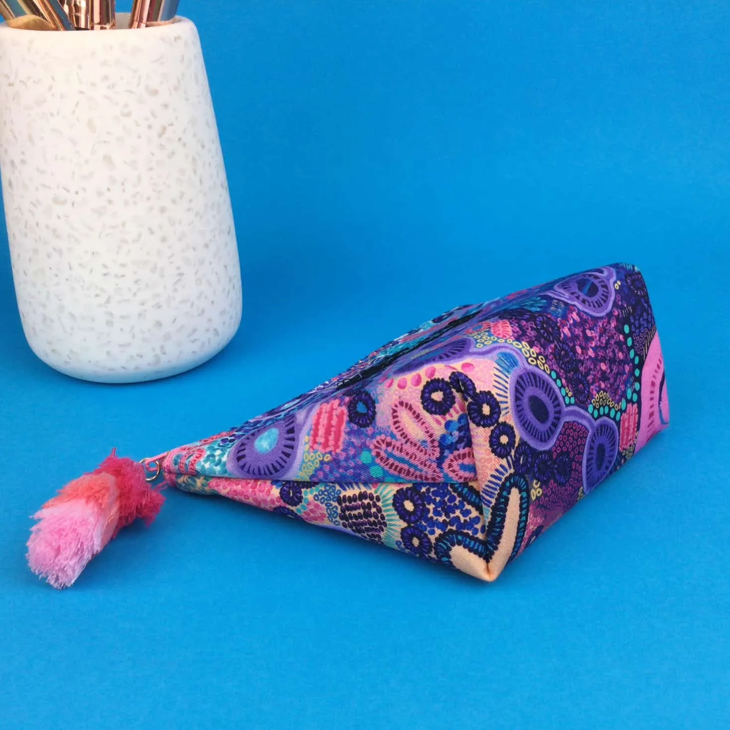Coral Dreaming Small Makeup Bag by Mahalia Mabo