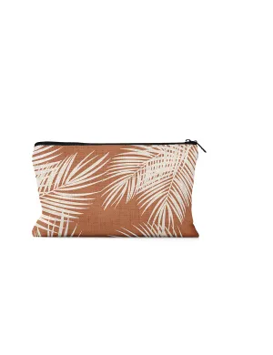 Coral White Palm Pouch , College Student Gift, Mother's Day Gift, Christmas Gift