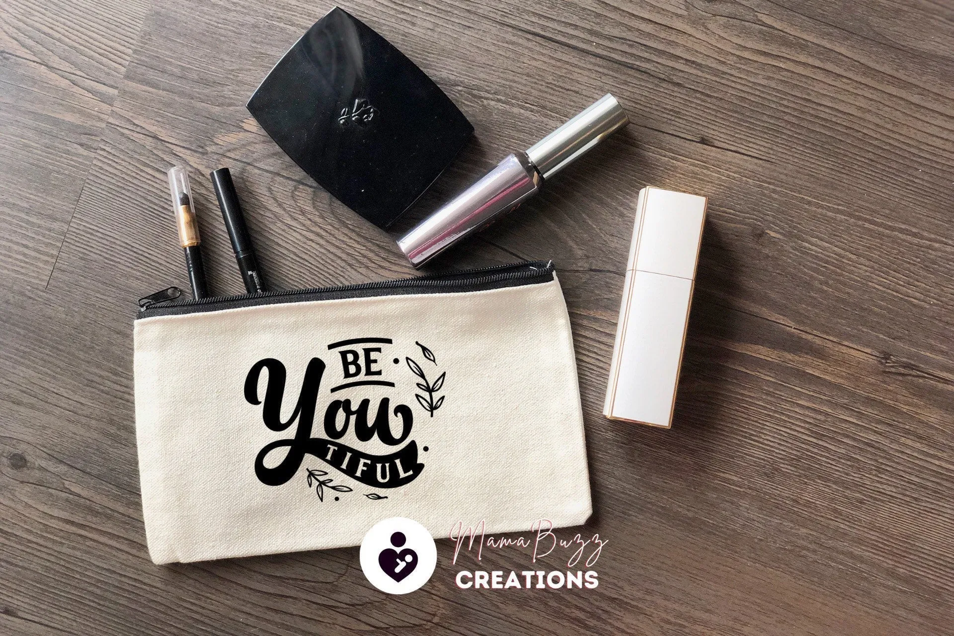 Created to Create,Makeup bag,Makeup purse,Travel bag,Makeup bag organizer,Pencil case,Cotton Zipper Bag,Custom zipper bag,Canvas,Craft Bag