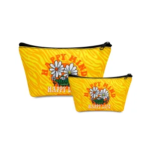Custom Canvas Cosmetic Bag With Wide Bottom