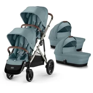 Cybex Gazelle S Twin Pushchair - Taupe / Stormy Blue