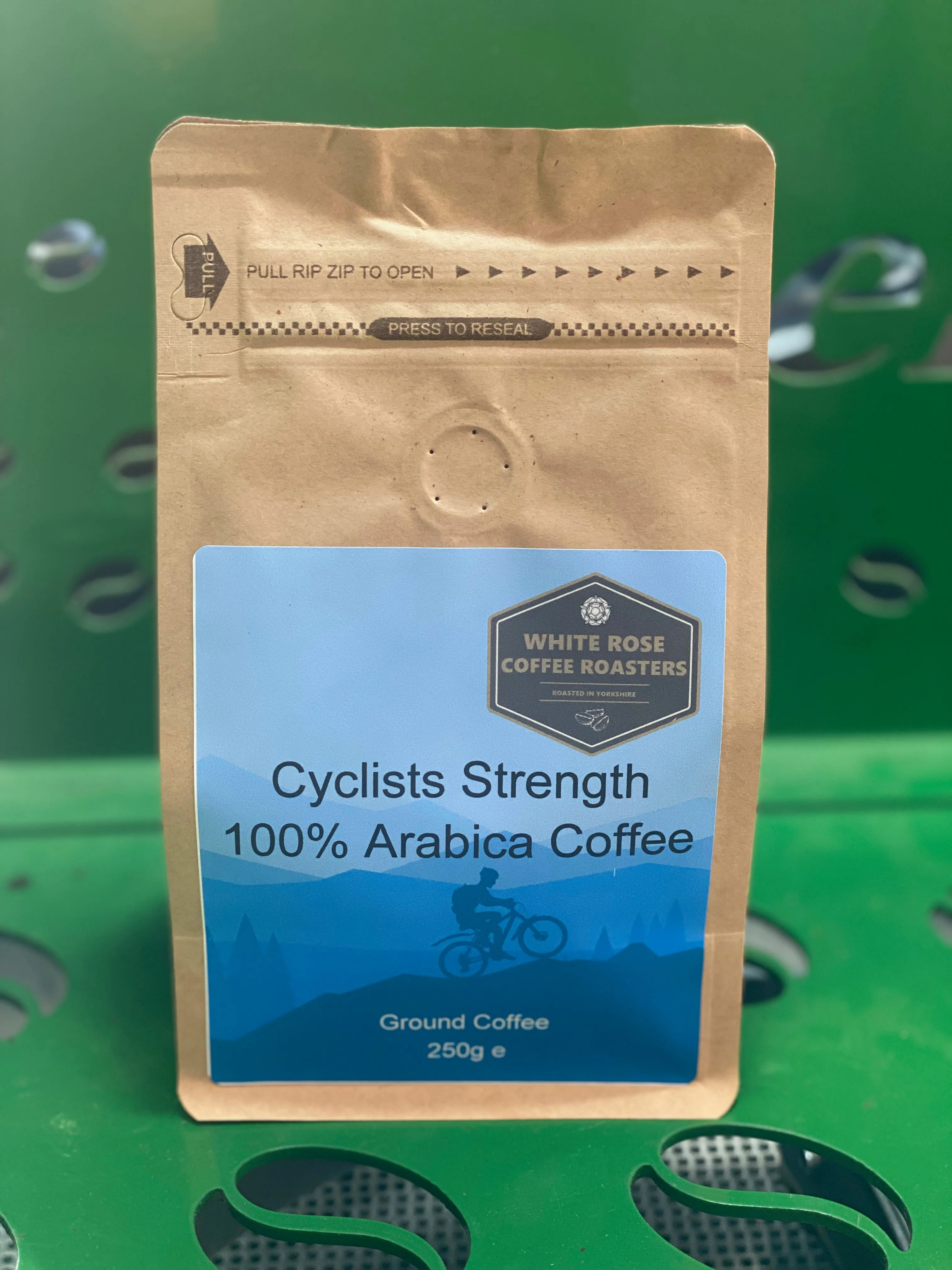 Cyclists Strength Blend Retail Gift Bag 250g and Aerobie Aeropress Go Coffee Maker