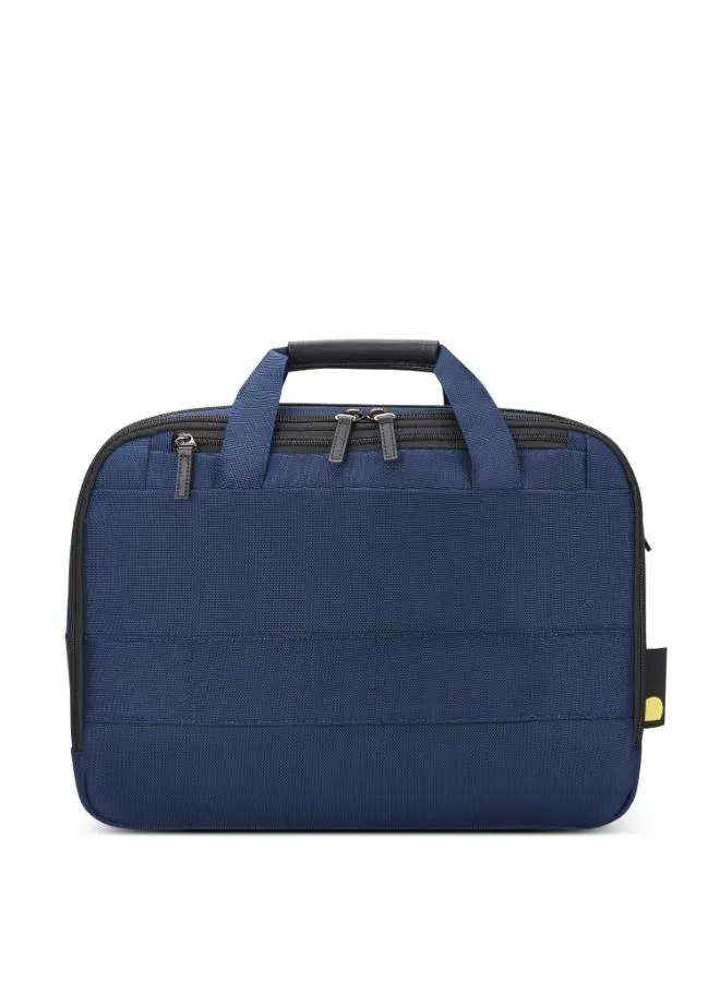 Delsey Wagram 2 Comparment Satchel Breifecase 15.6 Inch Navy Blue - 00119916102