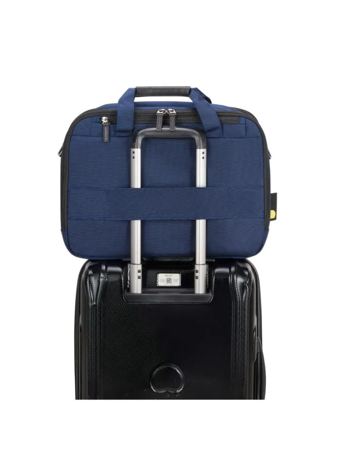 Delsey Wagram 2 Comparment Satchel Breifecase 15.6 Inch Navy Blue - 00119916102