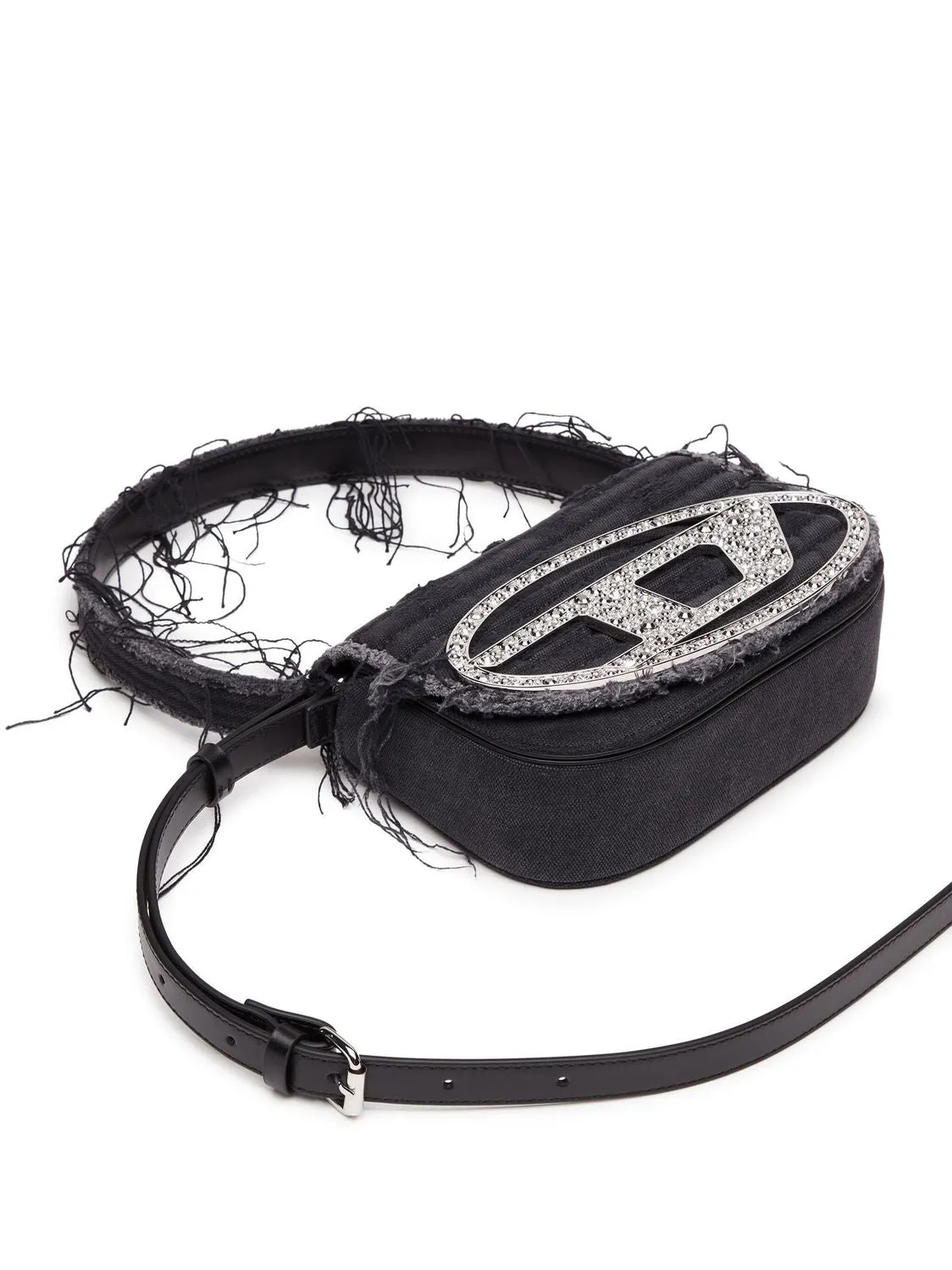 DIESEL Quilted Fringed Edge Shoulder Handbag