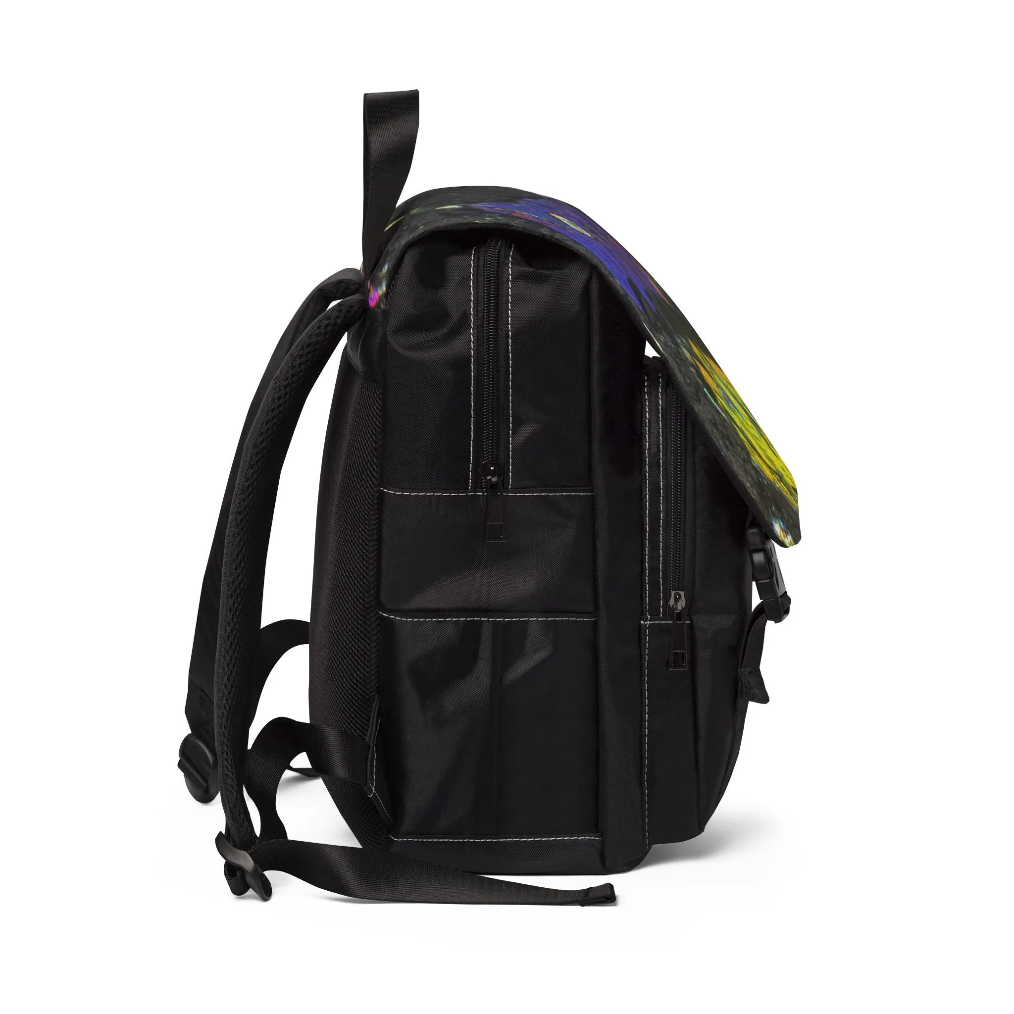 Dinosaur head in Eclogite Unisex Casual Shoulder Backpack