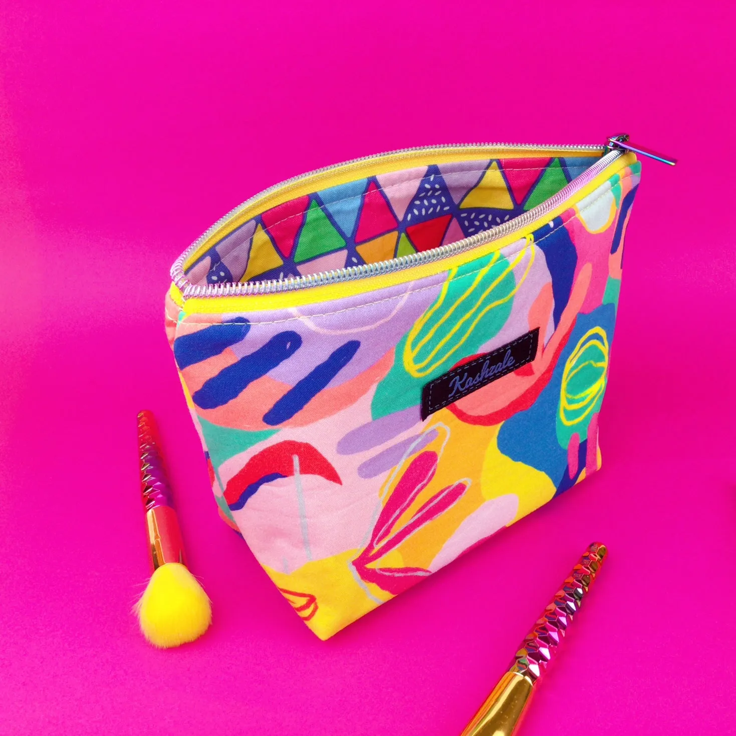 Disco Medium Cosmetic Bag. World of Mik Design.