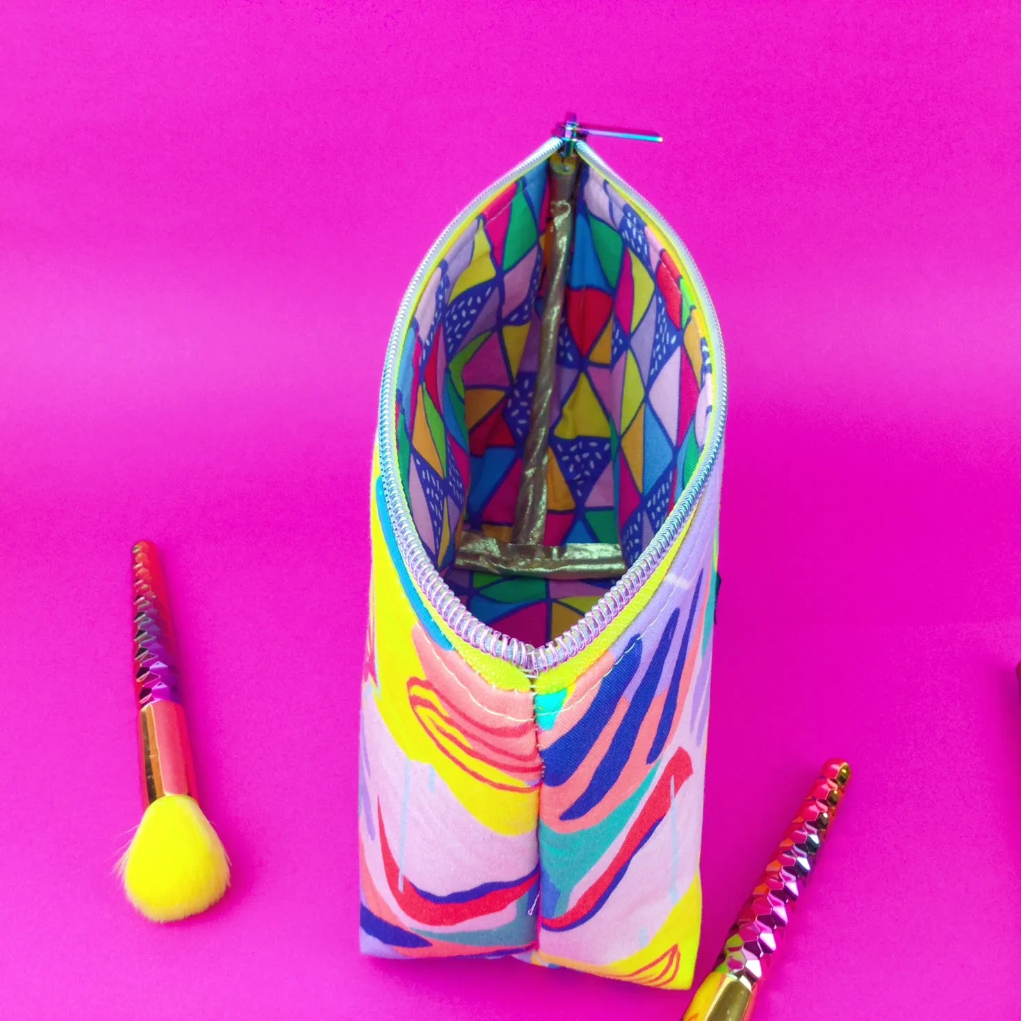 Disco Medium Cosmetic Bag. World of Mik Design.