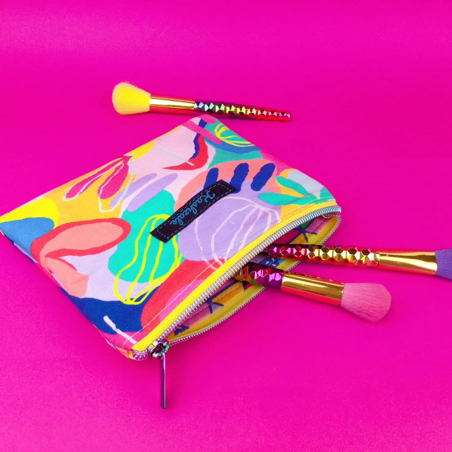 Disco Small Clutch, Small makeup bag. World of Mik Design.