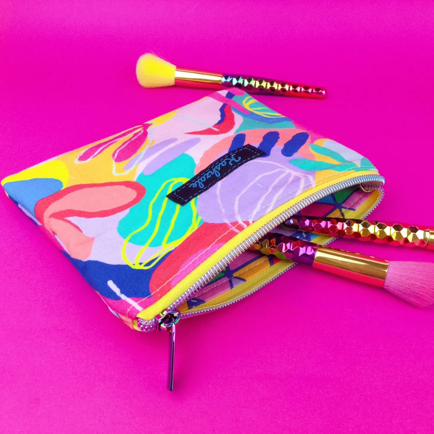 Disco Small Clutch, Small makeup bag. World of Mik Design.