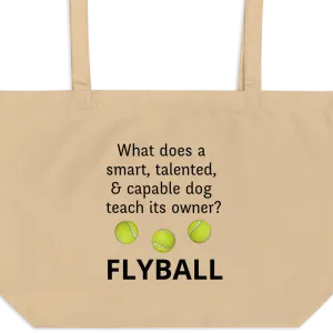 Dog Teaches Flyball X-Large Tote/ Shopping Bags