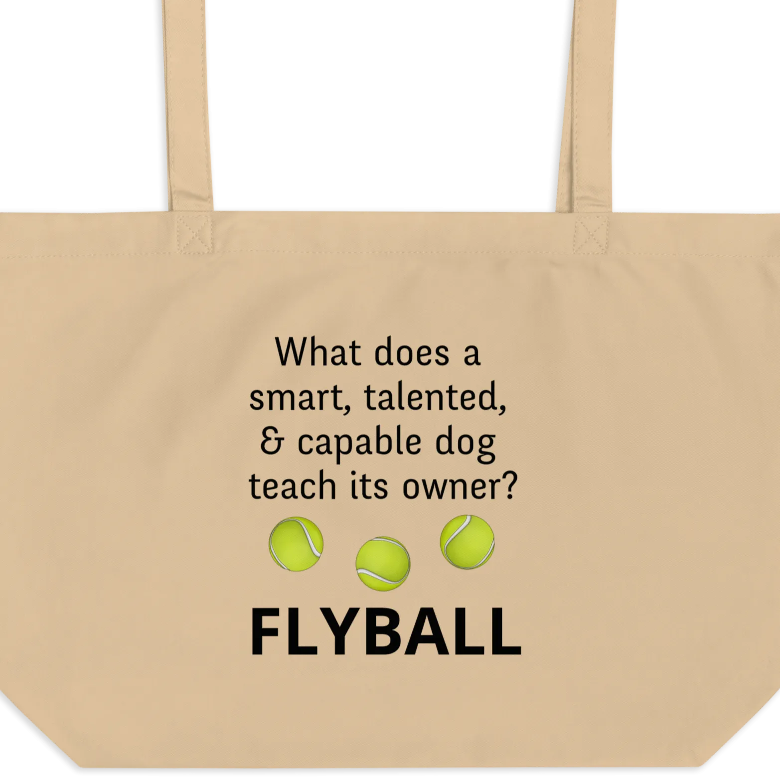Dog Teaches Flyball X-Large Tote/ Shopping Bags