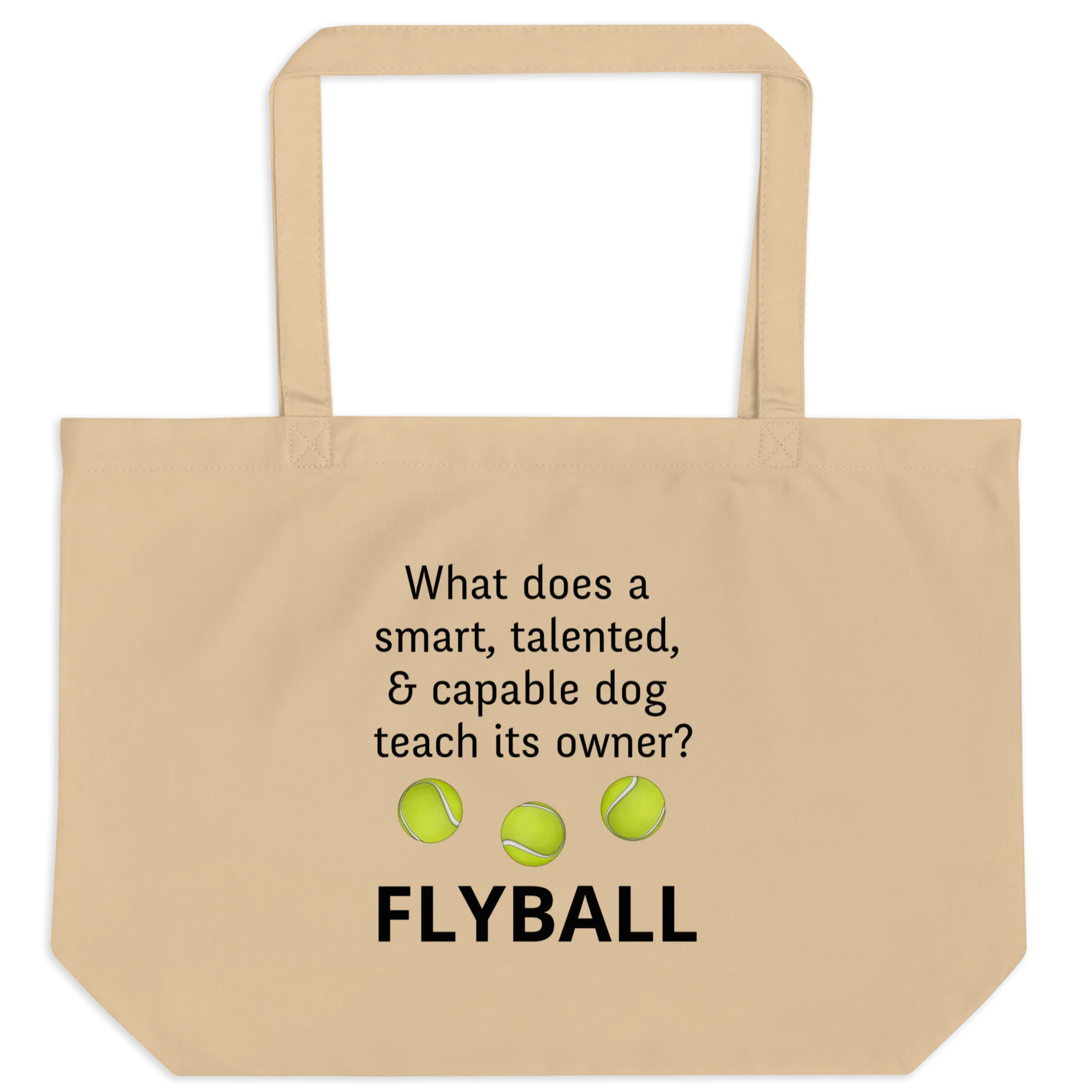 Dog Teaches Flyball X-Large Tote/ Shopping Bags