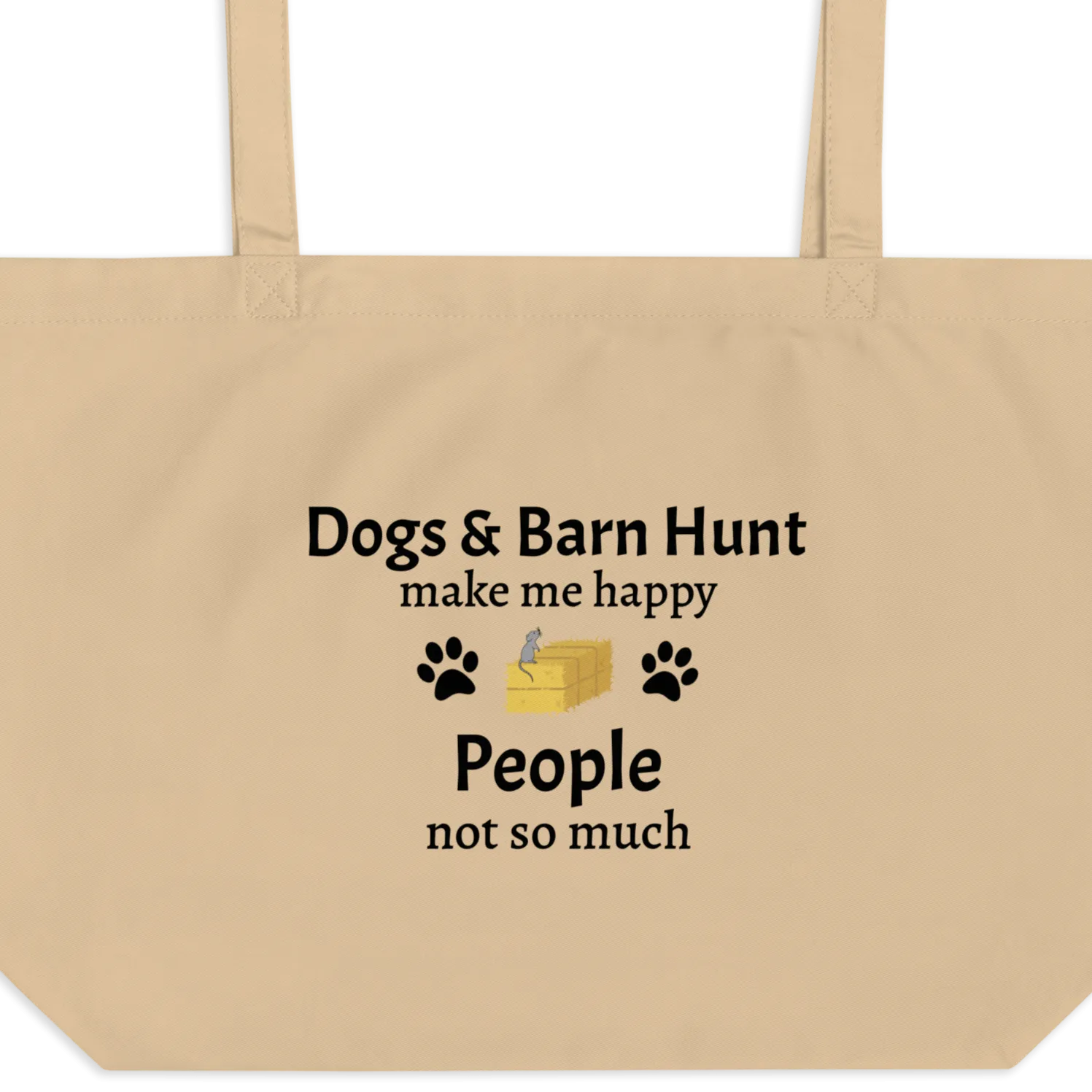 Dogs & Barn Hunt Make Me Happy X-Large Tote/ Shopping Bags