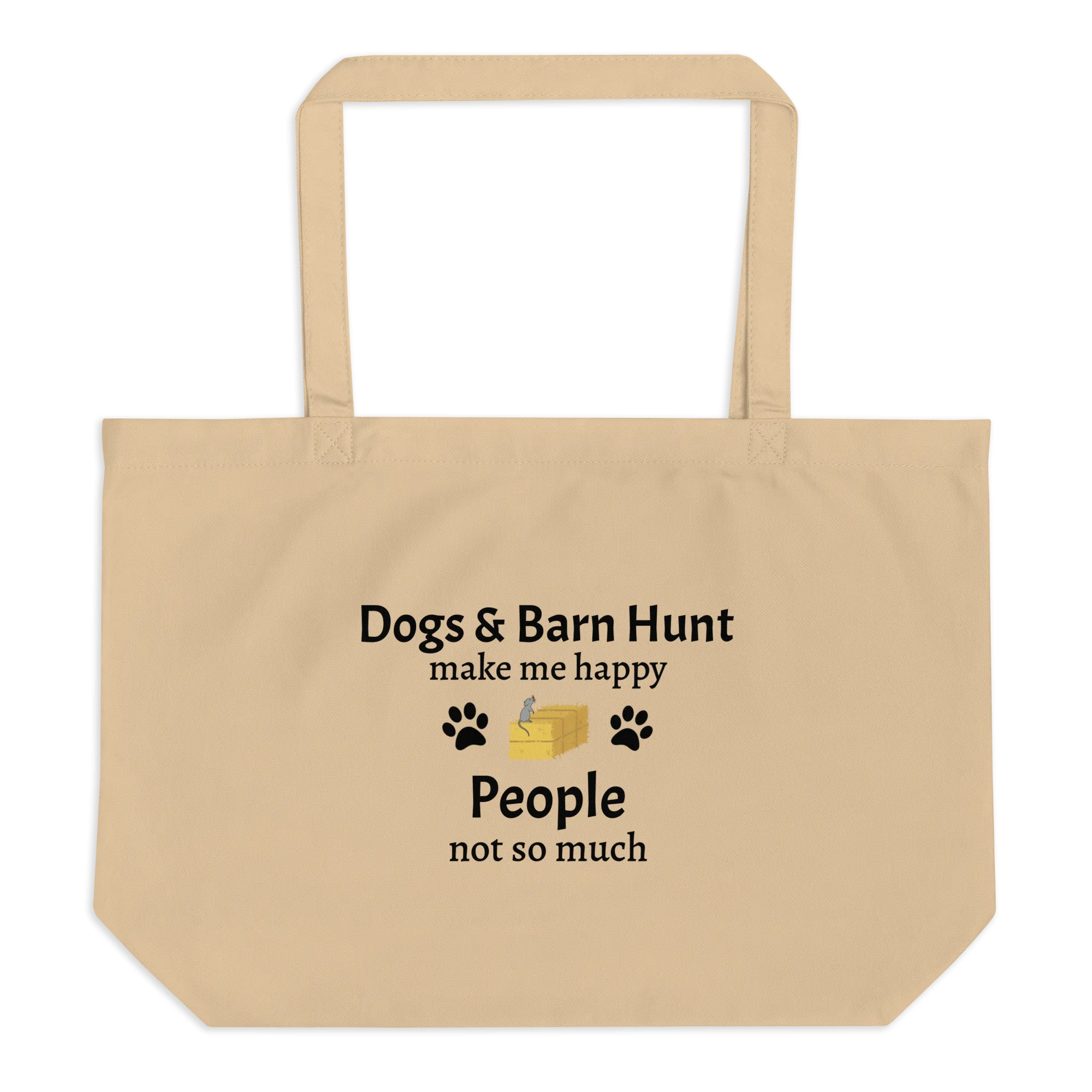 Dogs & Barn Hunt Make Me Happy X-Large Tote/ Shopping Bags