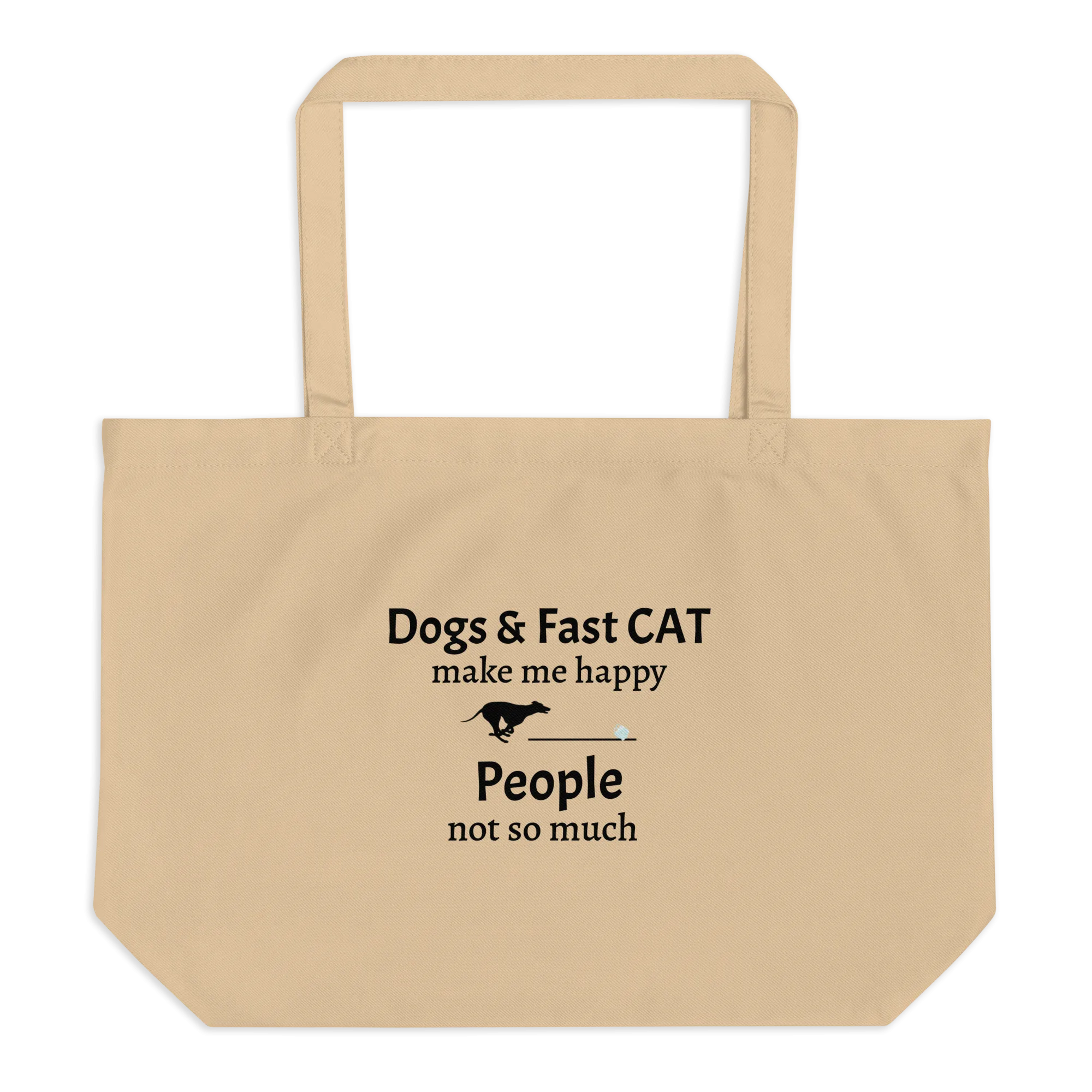 Dogs & Fast CAT Make Me Happy X-Large Tote/ Shopping Bags
