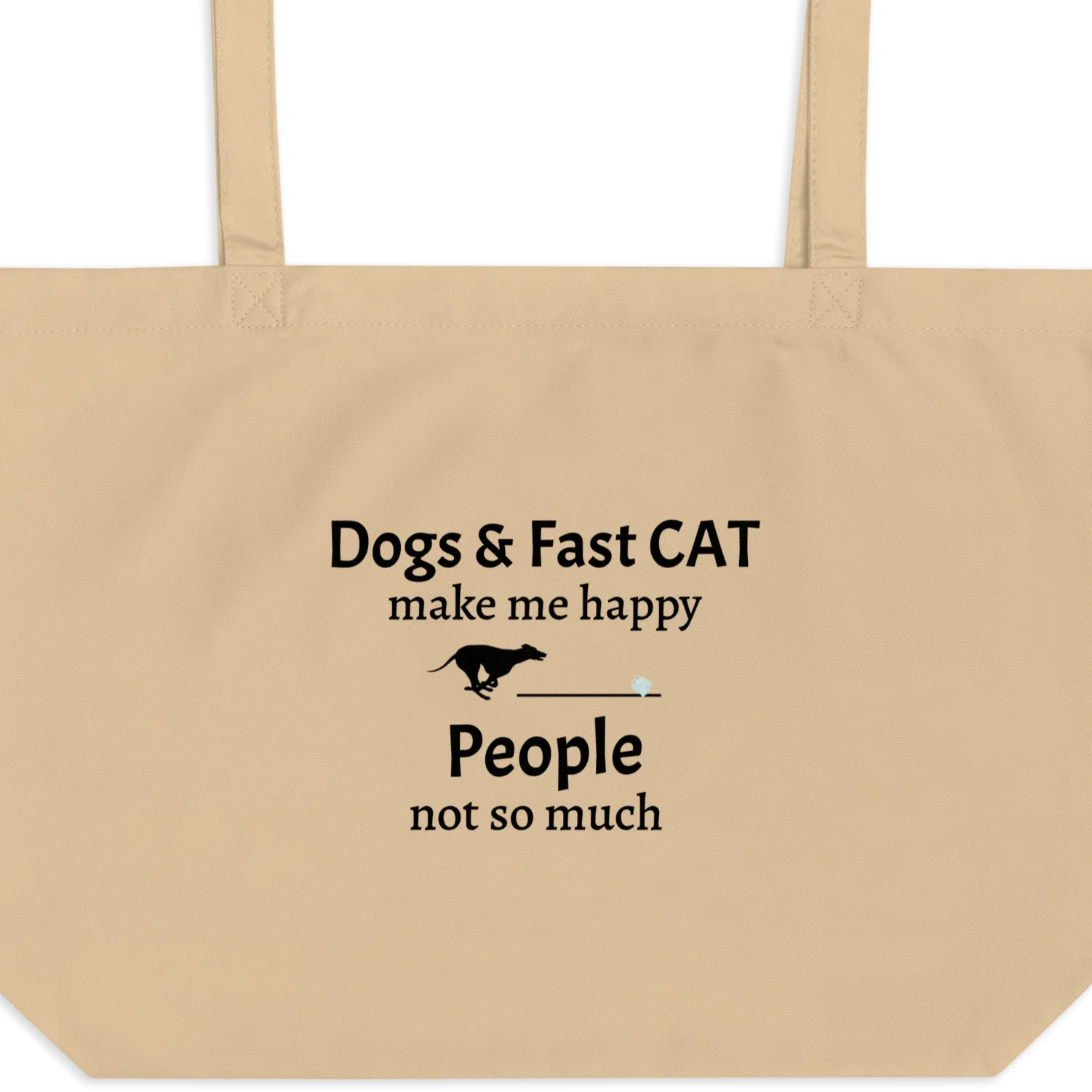 Dogs & Fast CAT Make Me Happy X-Large Tote/ Shopping Bags