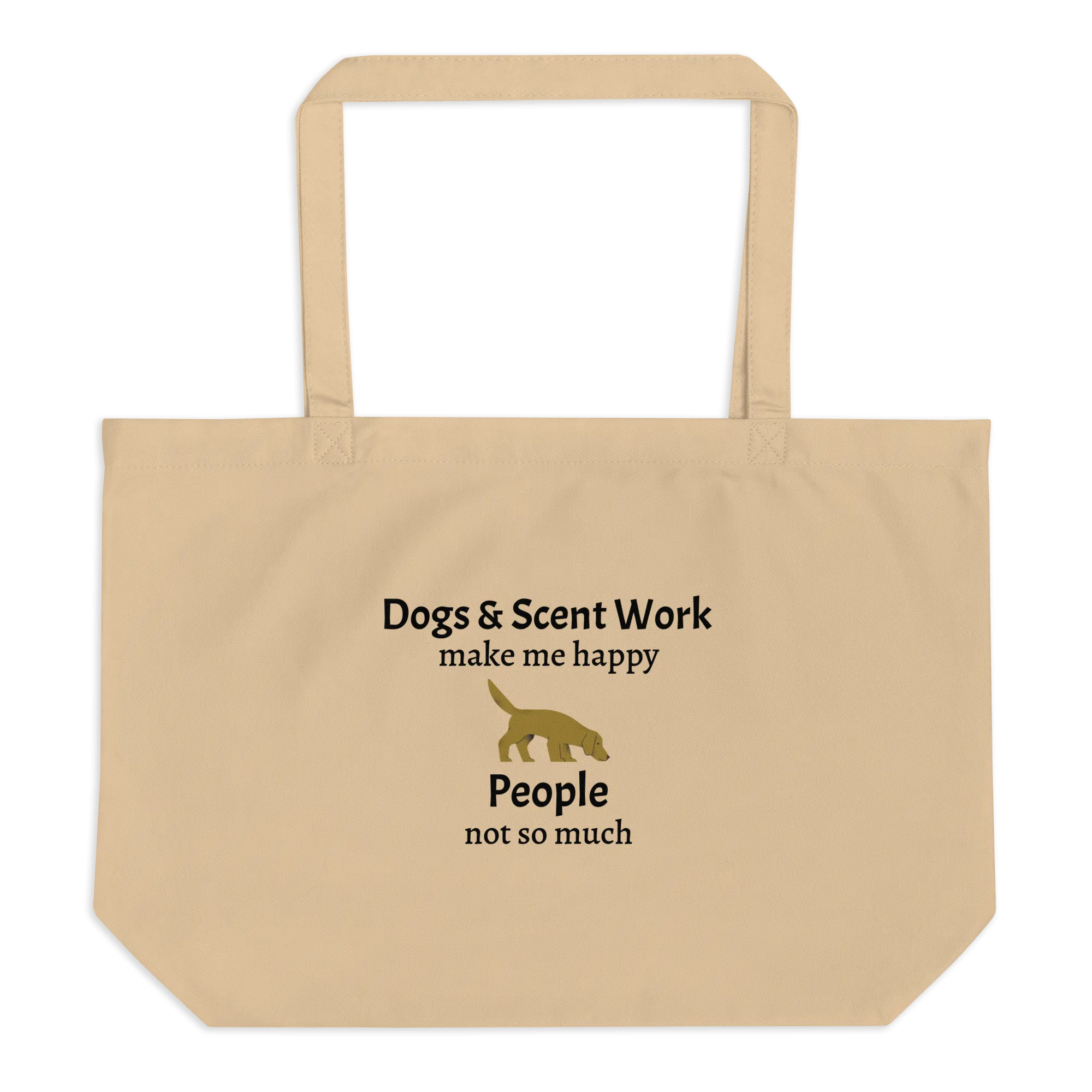 Dogs & Scent Work Make Me Happy X-Large Tote/ Shopping Bags